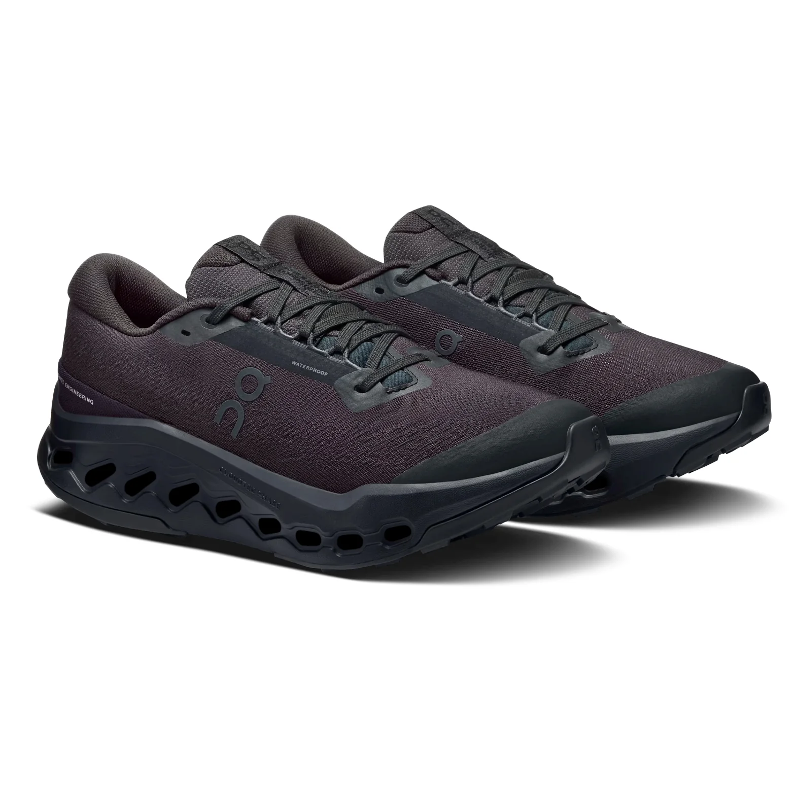 Women's Cloudsurfer Trail 2 Waterproof Running Shoes Black / Black - Image 6