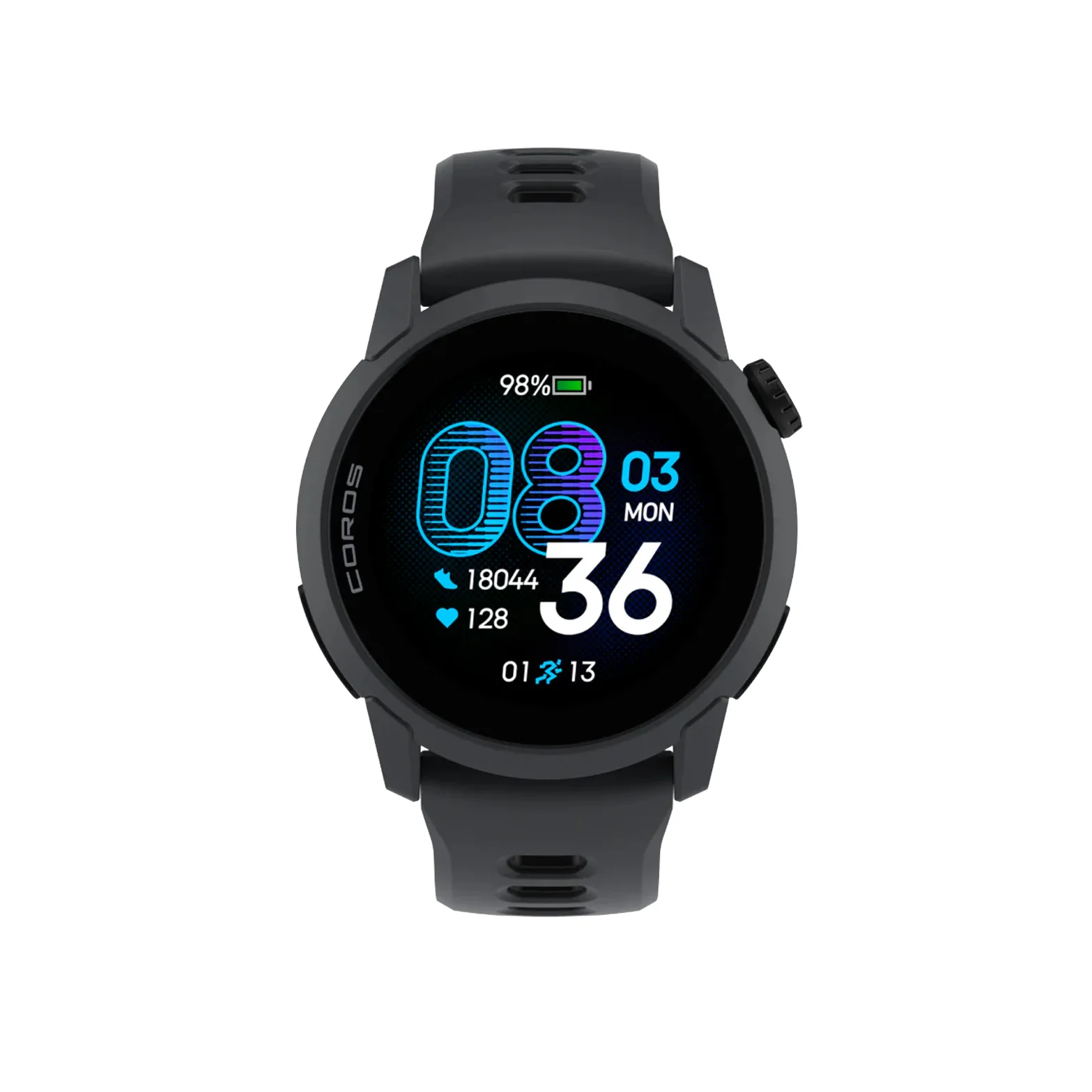 Pace 4 Silicone Strap GPS Sport Watch Black