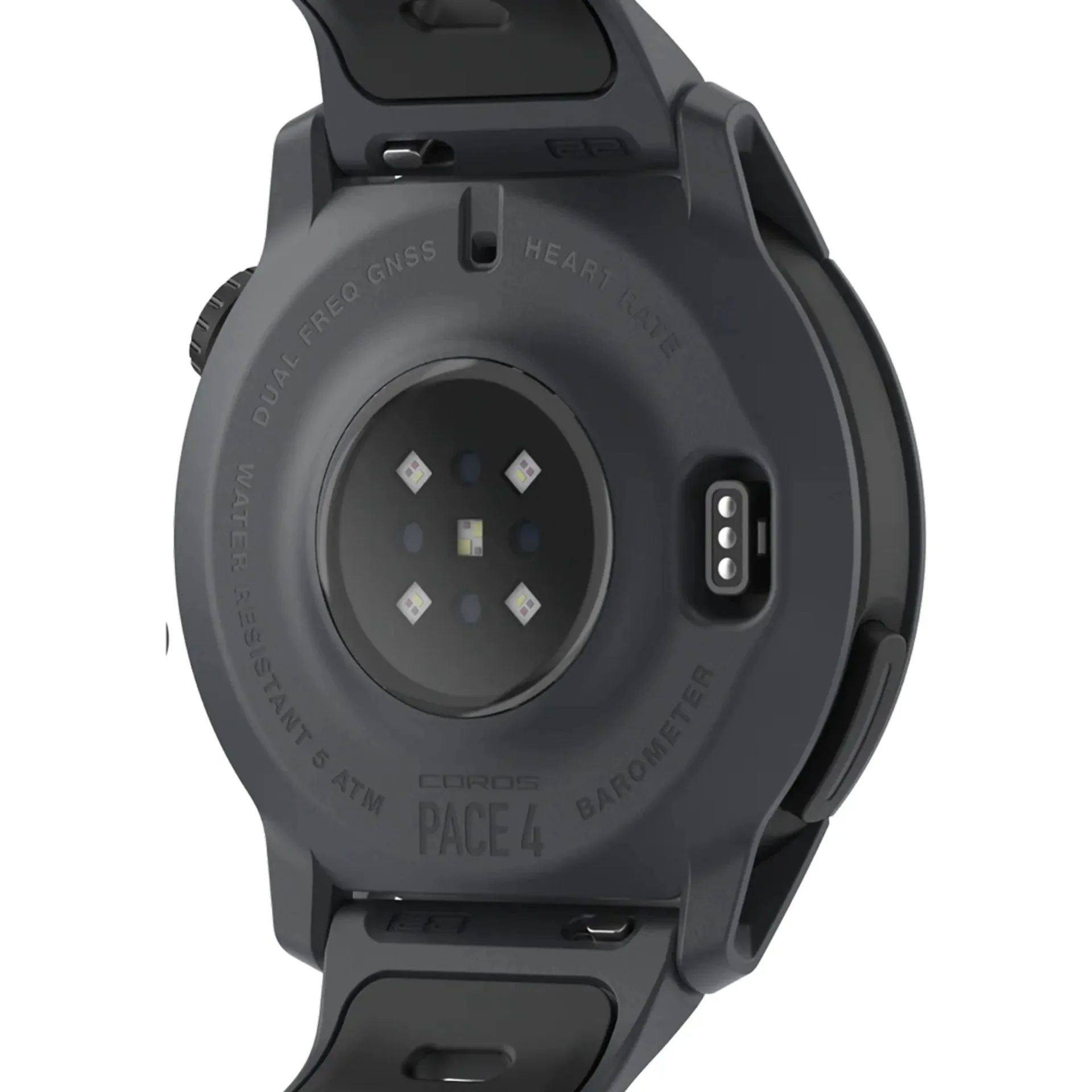 Pace 4 Silicone Strap GPS Sport Watch Black - Image 4