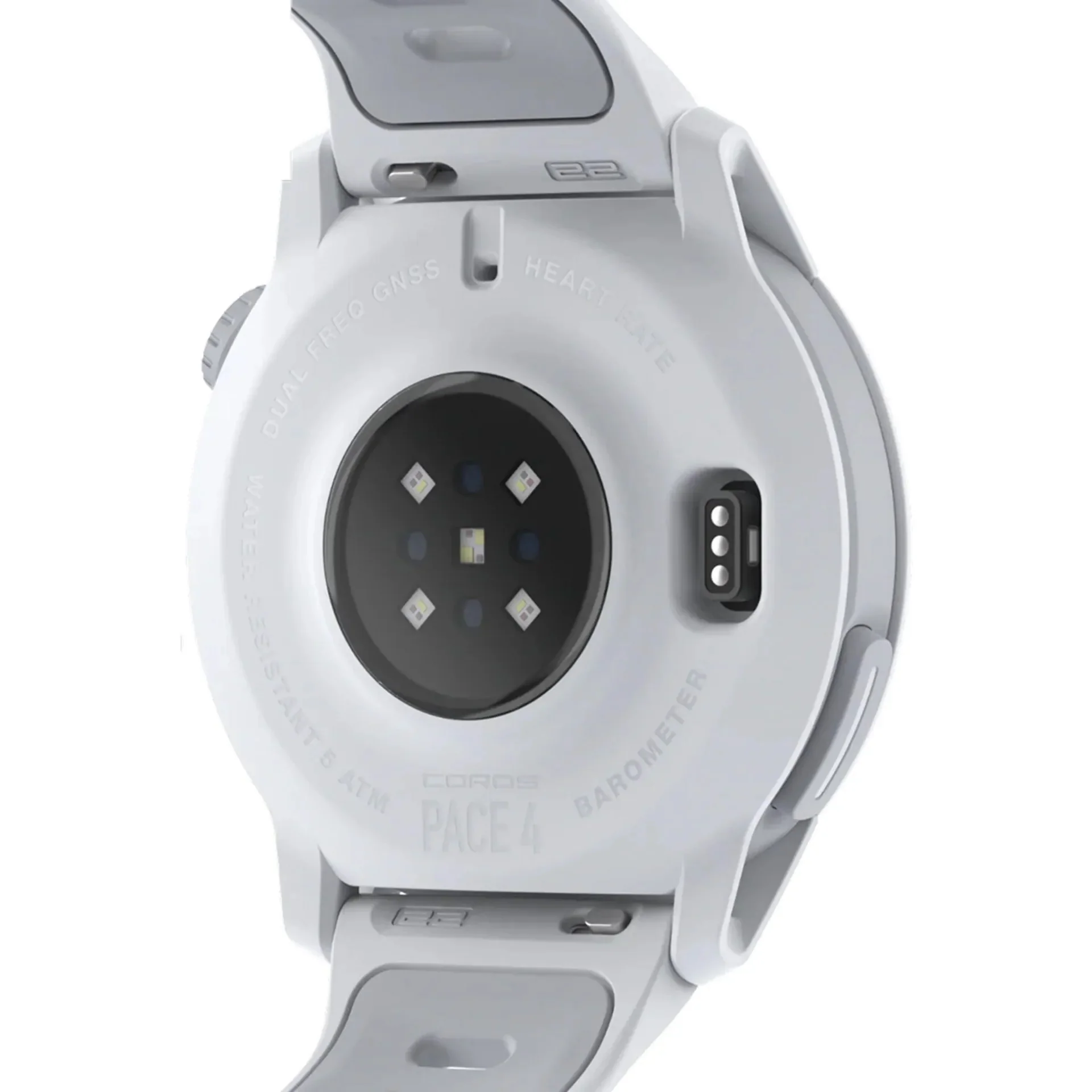 Pace 4 Silicone Strap GPS Sport Watch White - Image 4