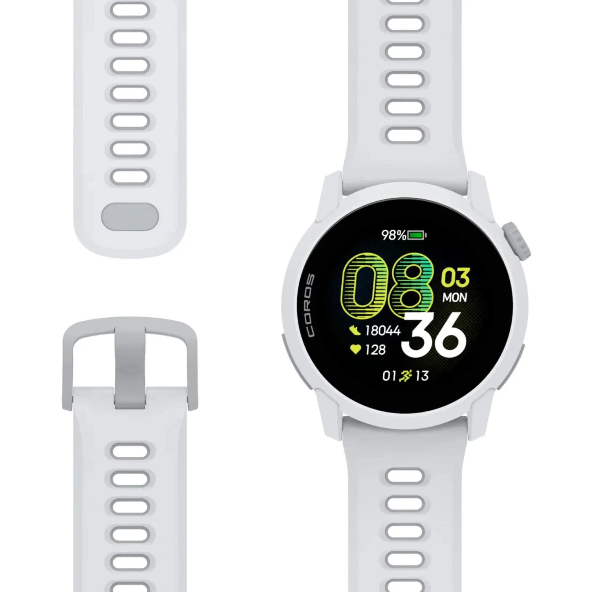 Pace 4 Silicone Strap GPS Sport Watch White - Image 6