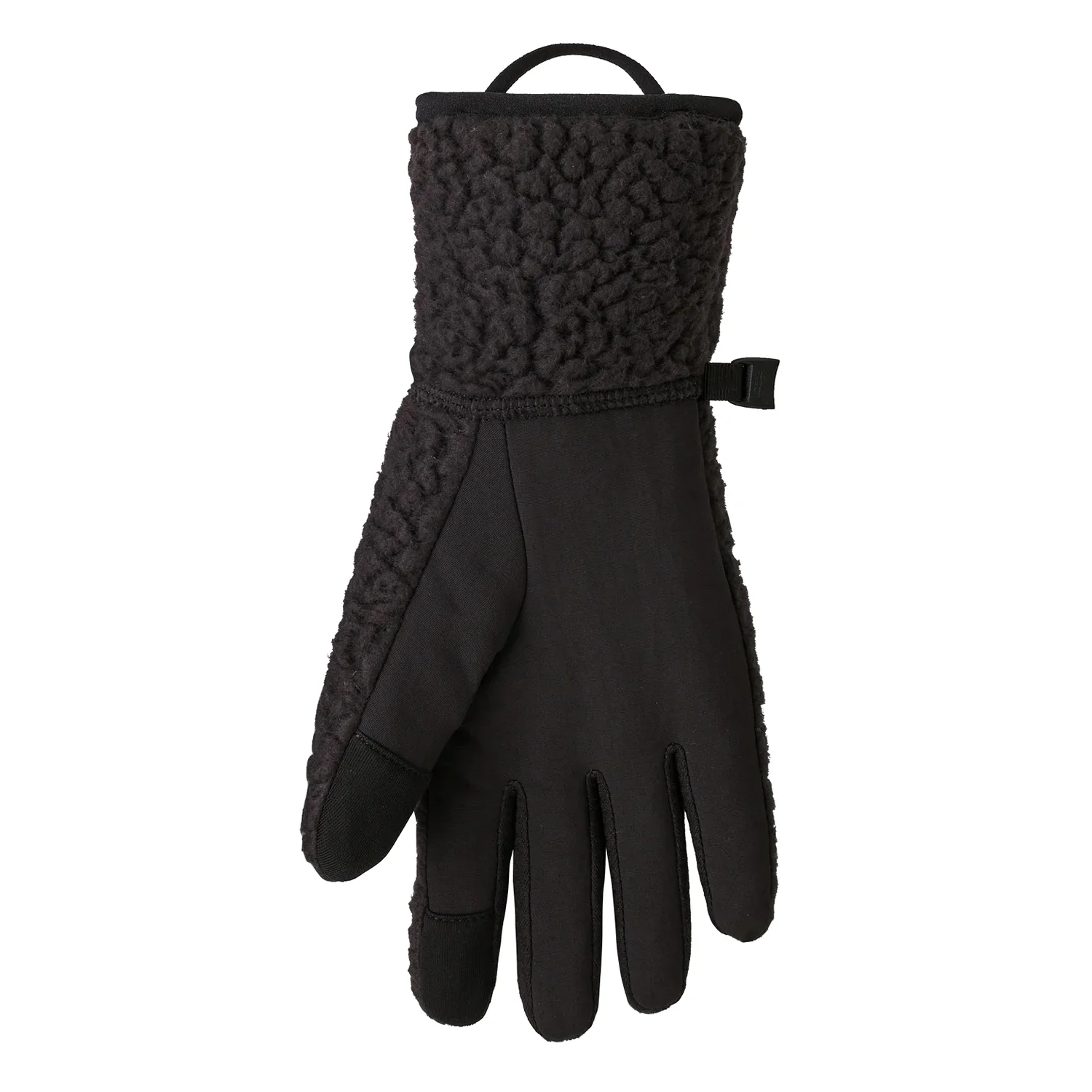 Retro Pile Fleece Gloves Black - Image 2