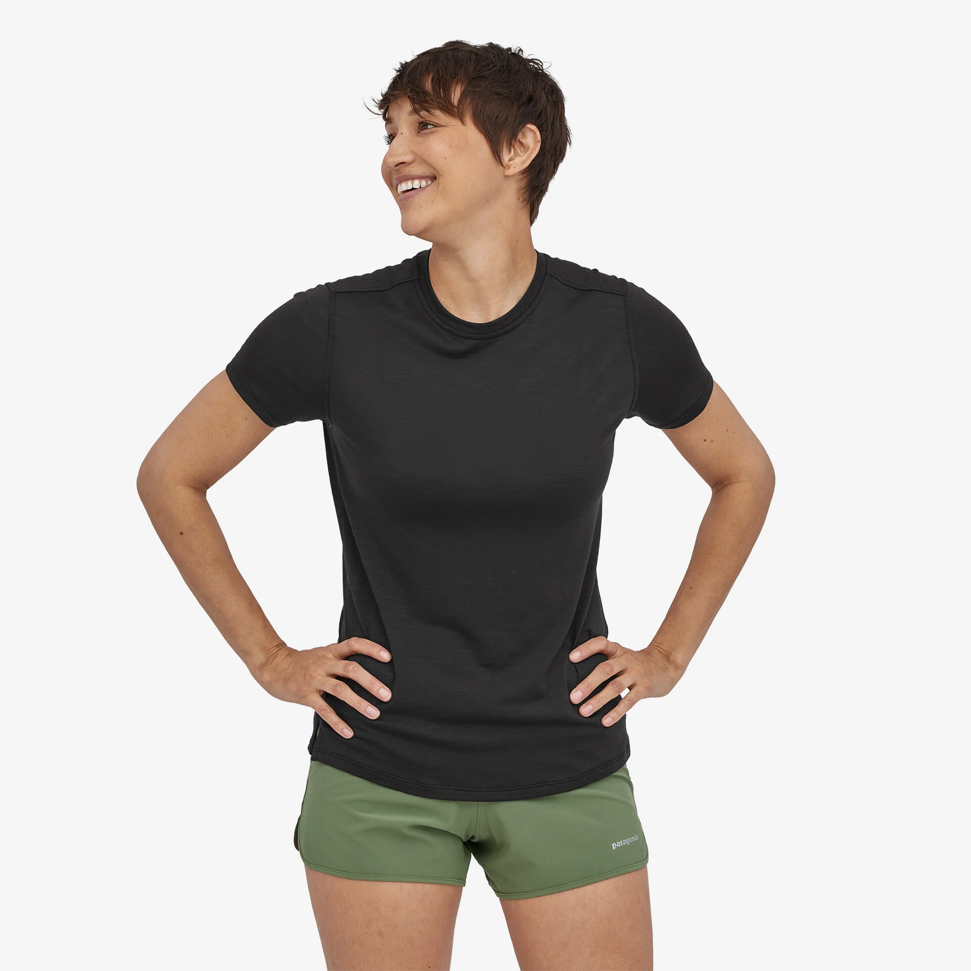 Women's Capilene Cool Merino Tee Black - Image 2