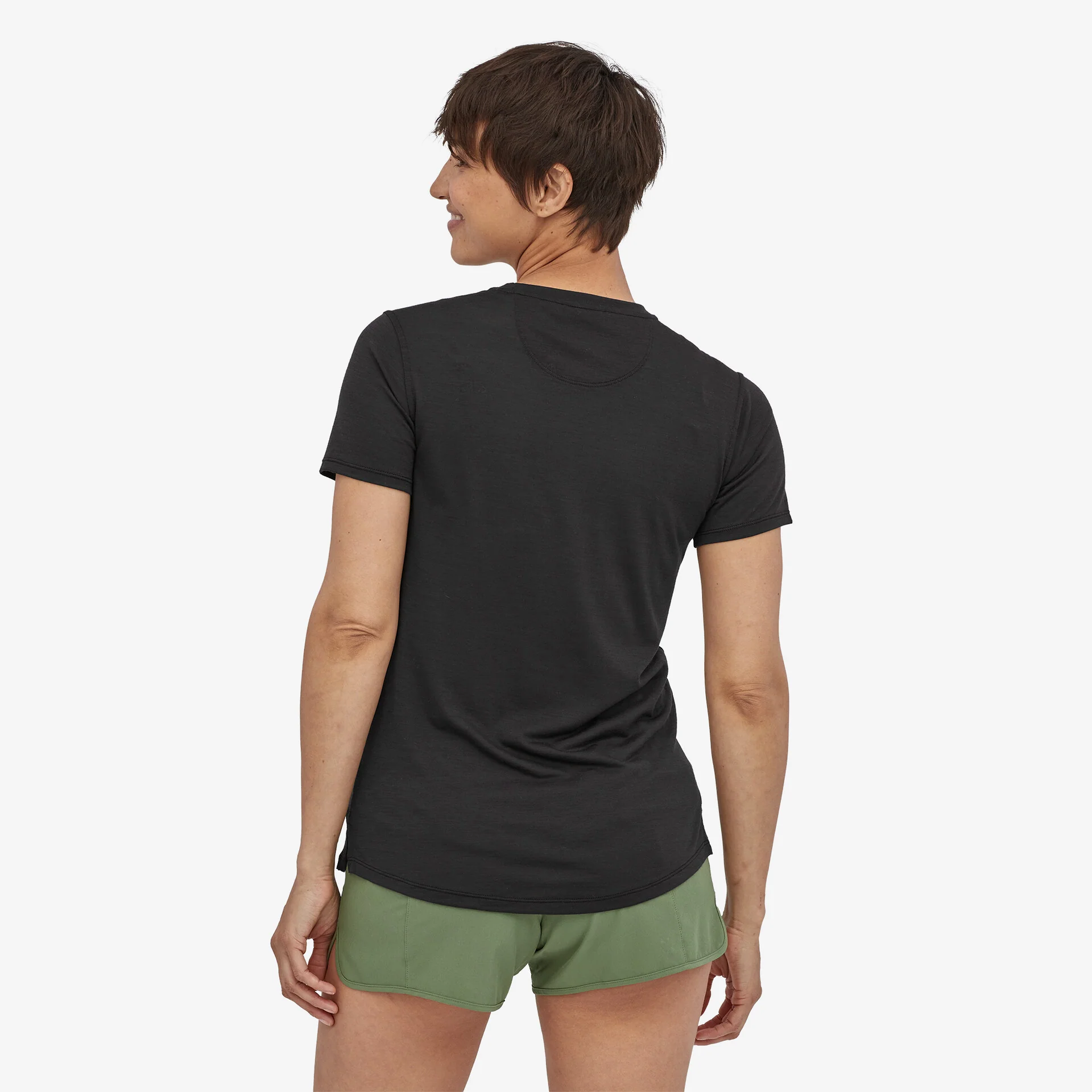 Women's Capilene Cool Merino Tee Black - Image 3