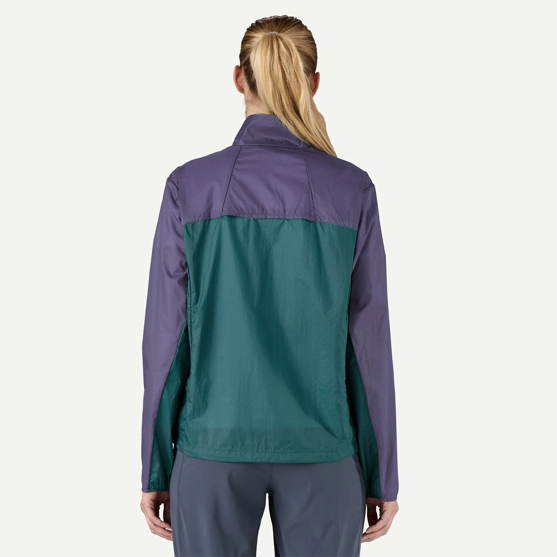 Women's Houdini Stash 1/2 Zip Jacket Wetland Blue / Solstice Purple - Image 3