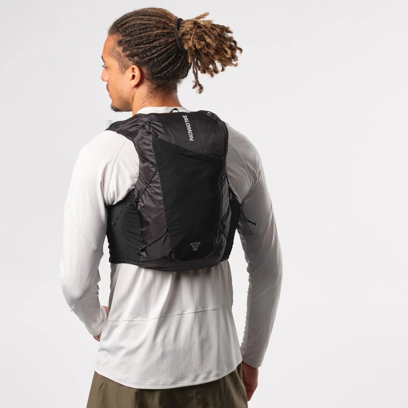 Salomon Active Skin 12 Set Running Vest Black / Metal - Image 5