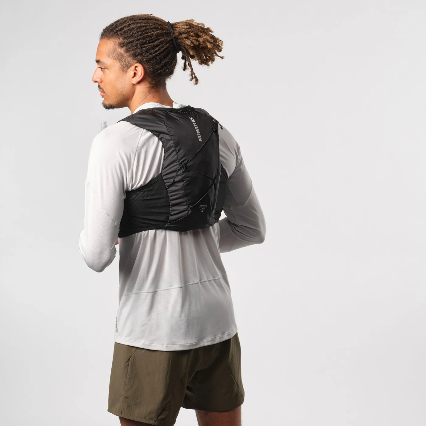 Salomon Active Skin 4 Set Running Vest Black / Metal - Image 4