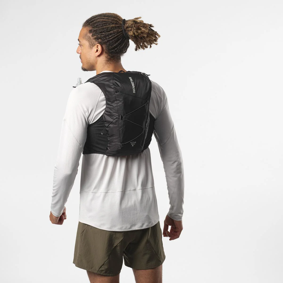 Salomon Active Skin 8 Set Running Vest Black / Metal - Image 7