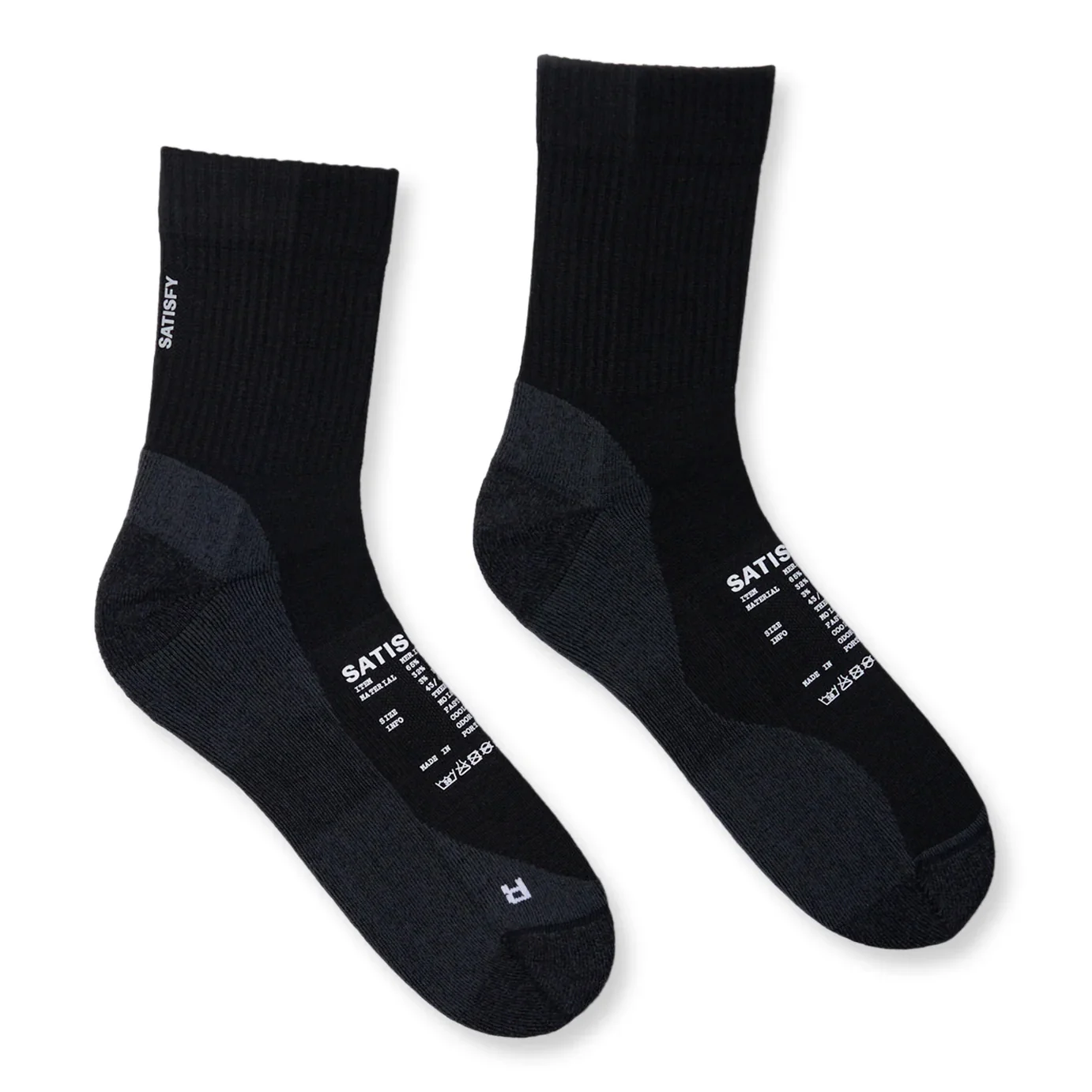 Merino Nylon Tube Socks Black