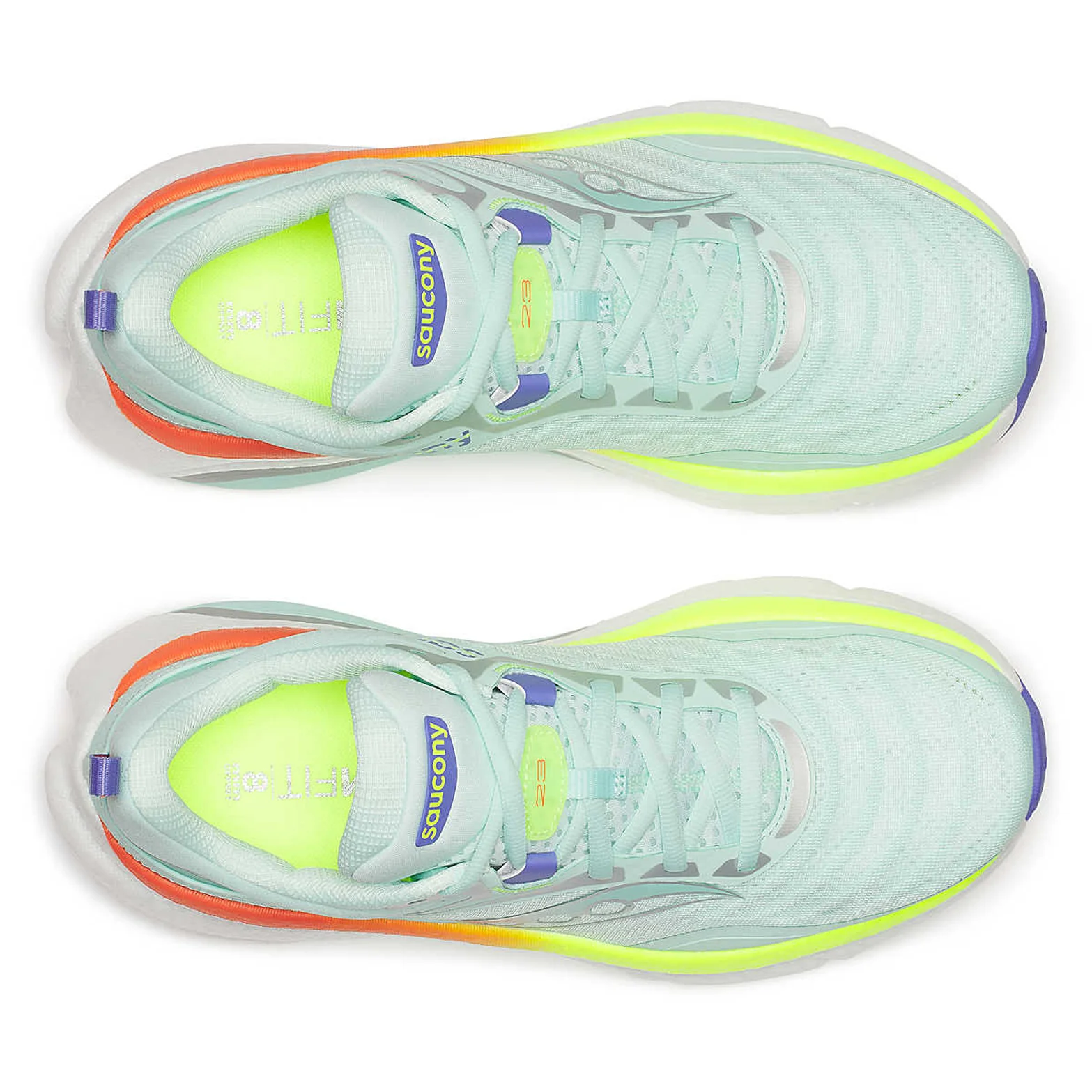 Women's Omni 23 ST Running Shoes Aqua / Citron - Image 3