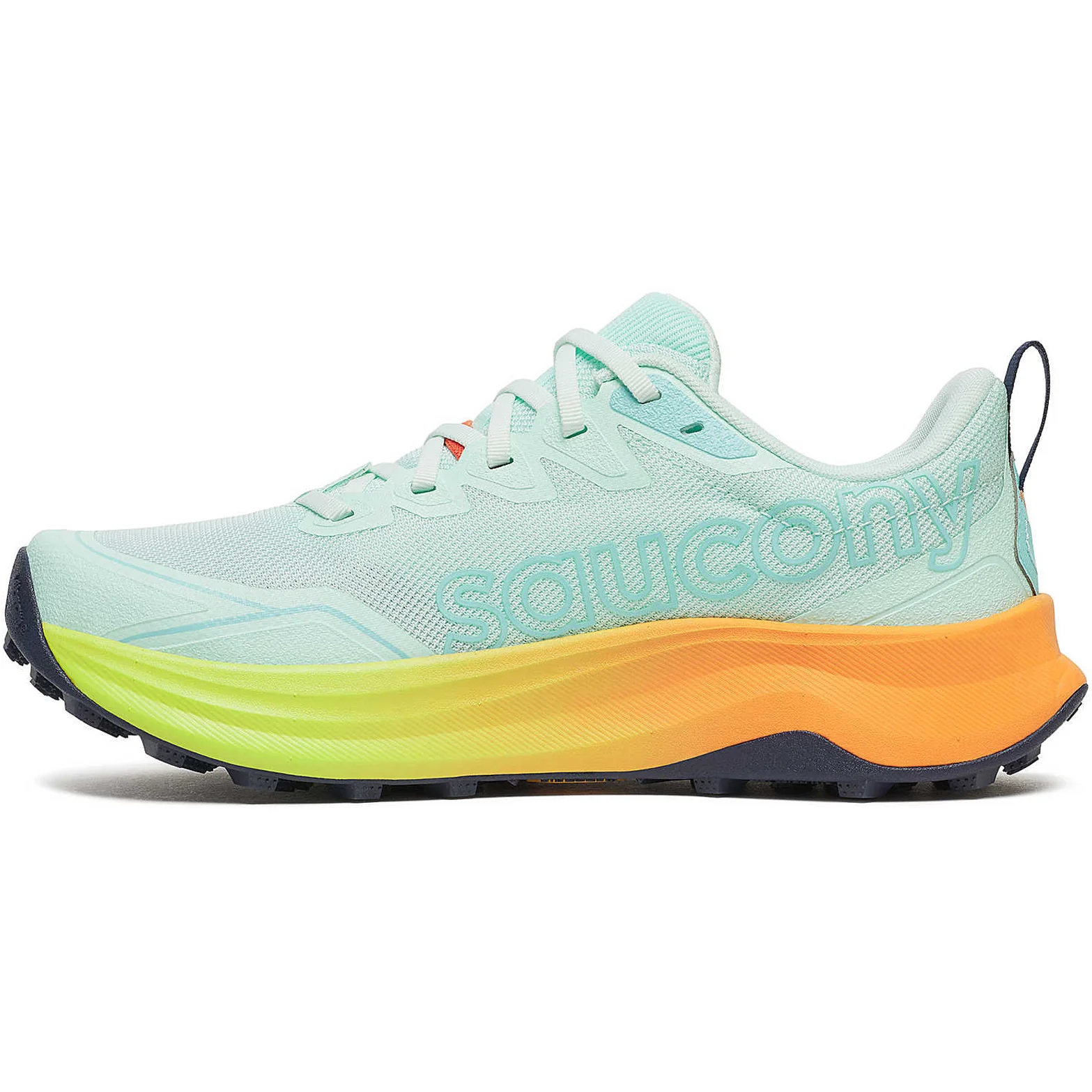 Women's Peregrine 16 Trail Running Shoes Aqua / Citron - Image 2