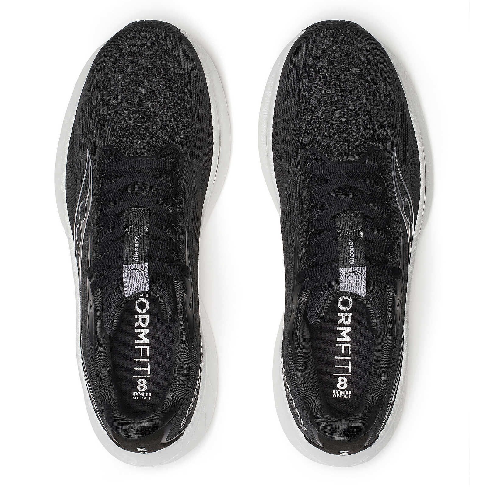 Women's Ride 18 Wide Fit Running Shoes Black / White - Image 4
