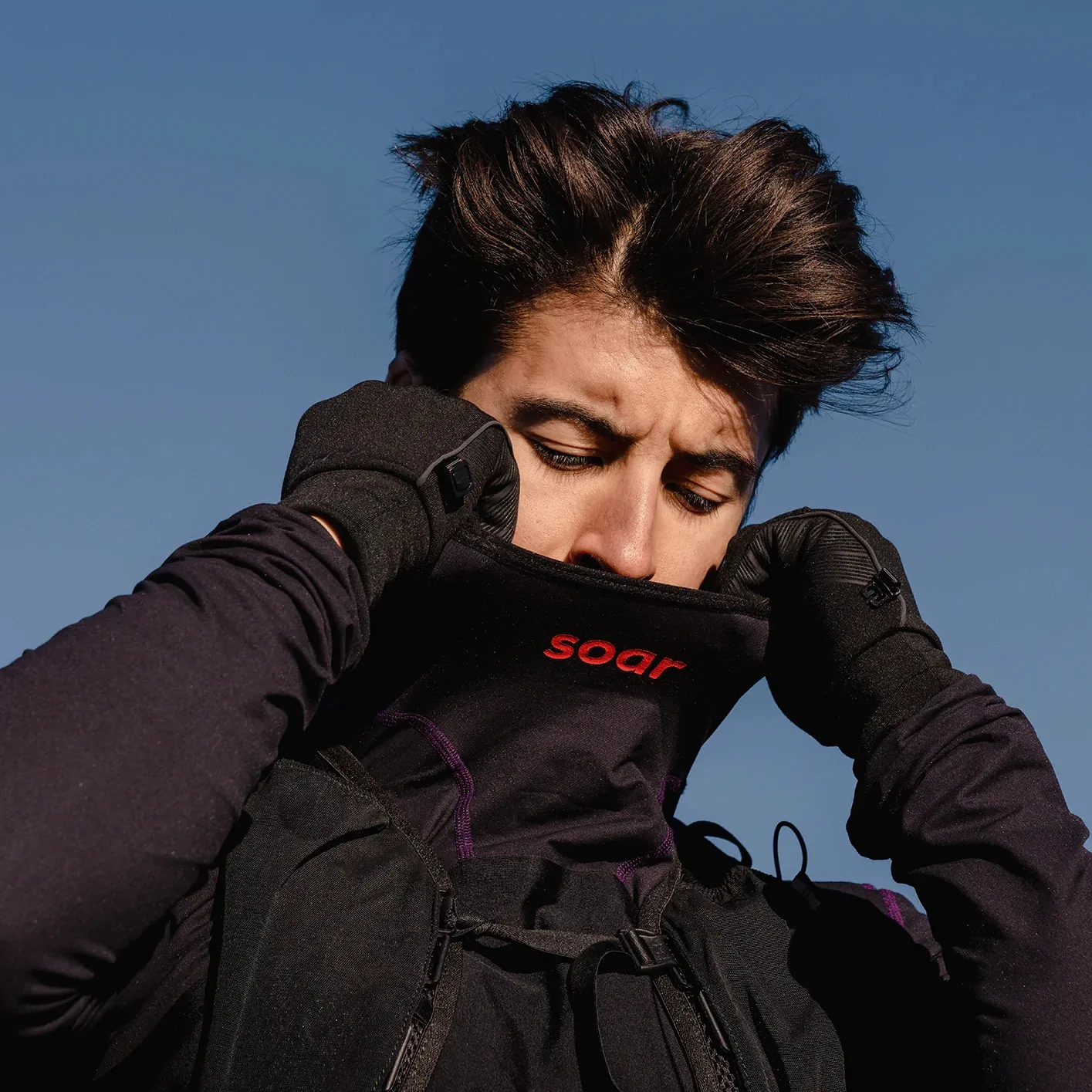 Soar Men's WoolTech Trail Top Black - Image 3
