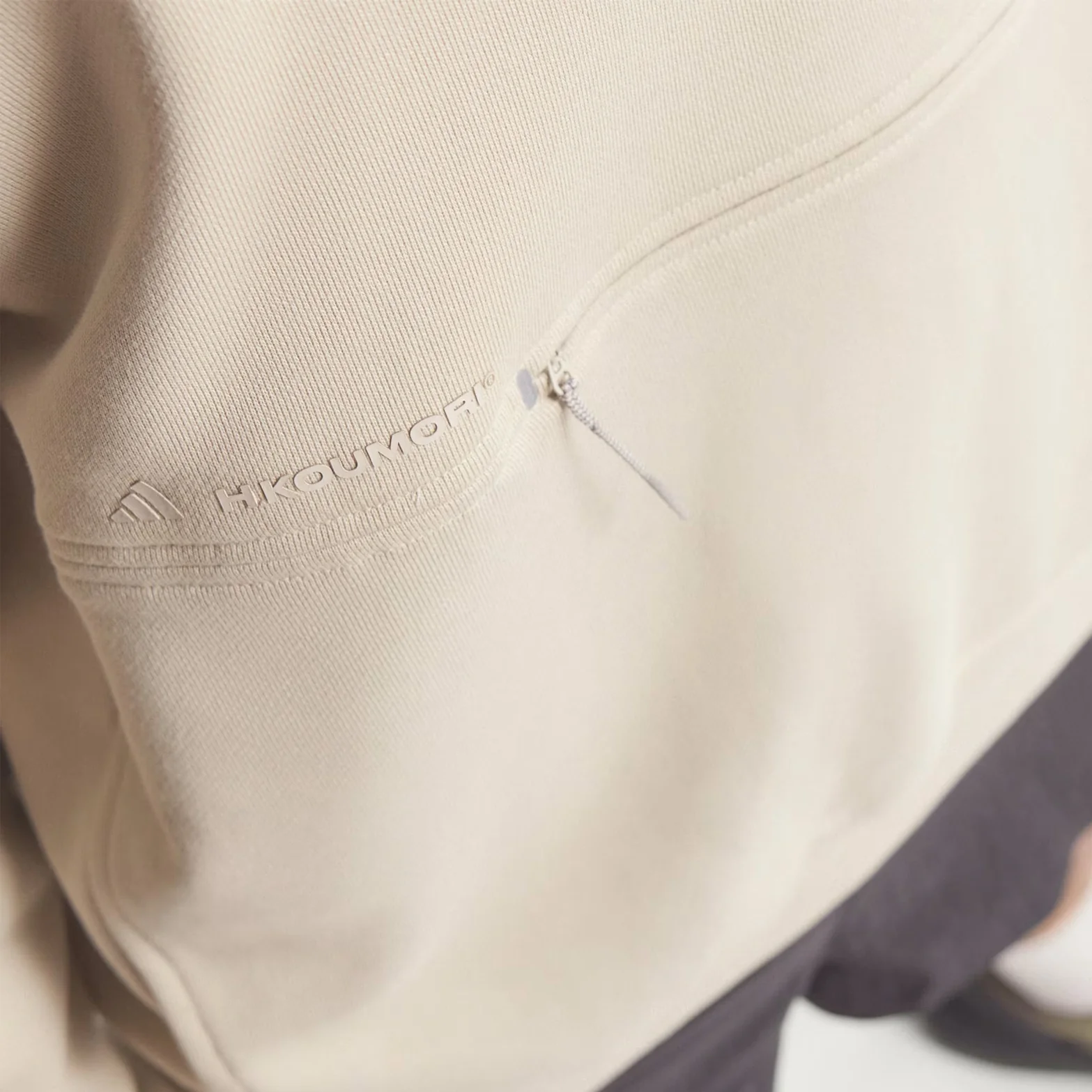 Unisex Adi365 H.Koumori Running Hoodie Putty Grey - Image 4