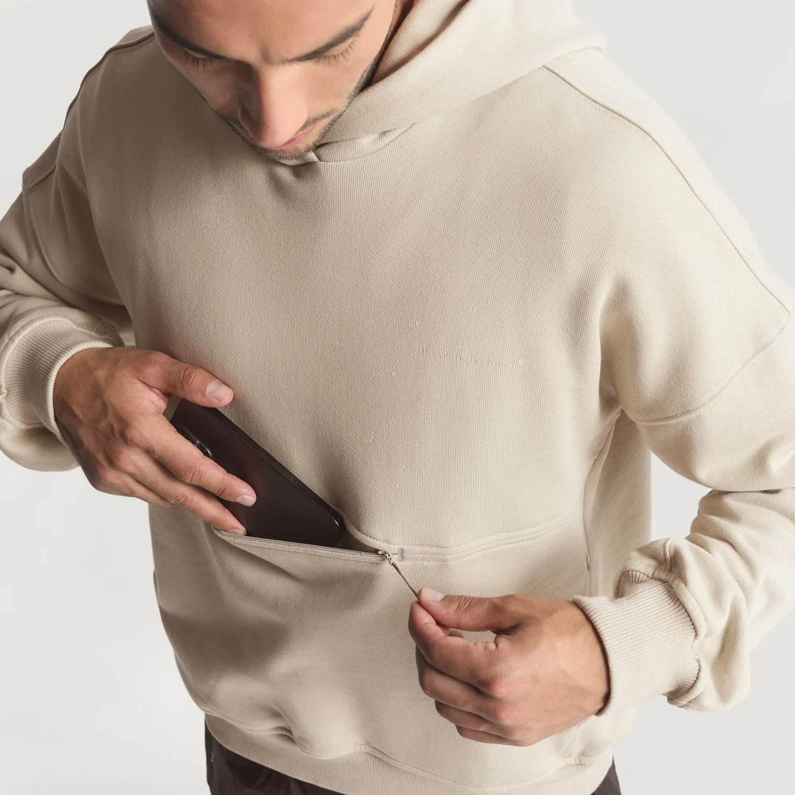 Unisex Adi365 H.Koumori Running Hoodie Putty Grey - Image 5