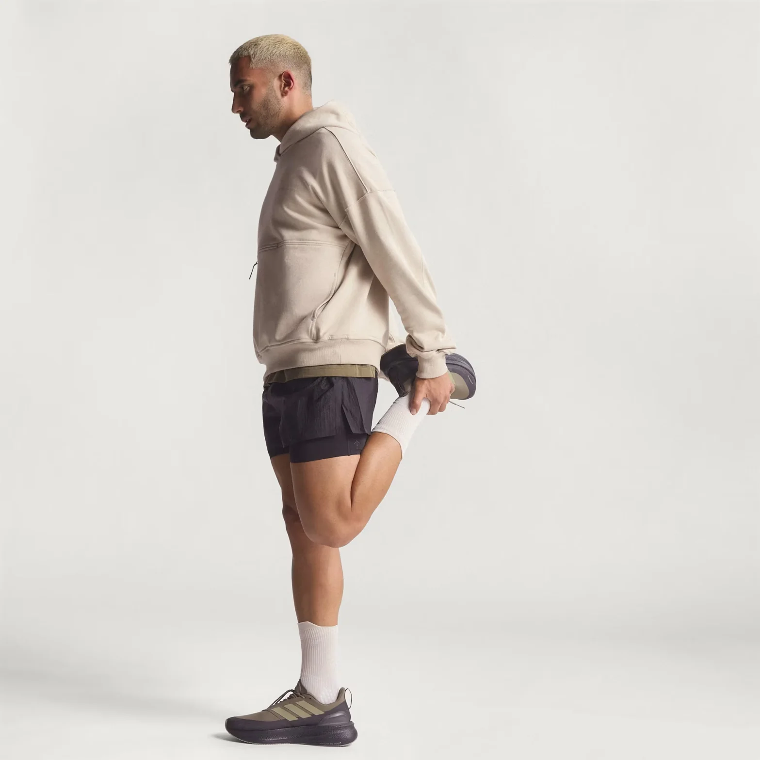 Unisex Adi365 H.Koumori Running Hoodie Putty Grey - Image 7