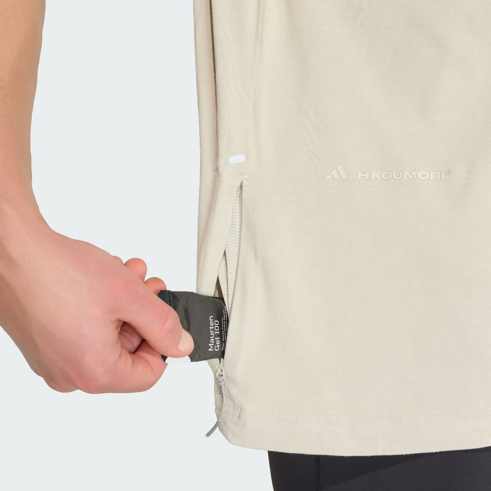 Unisex Adi365 H.Koumori Running Tee Putty Grey - Image 5