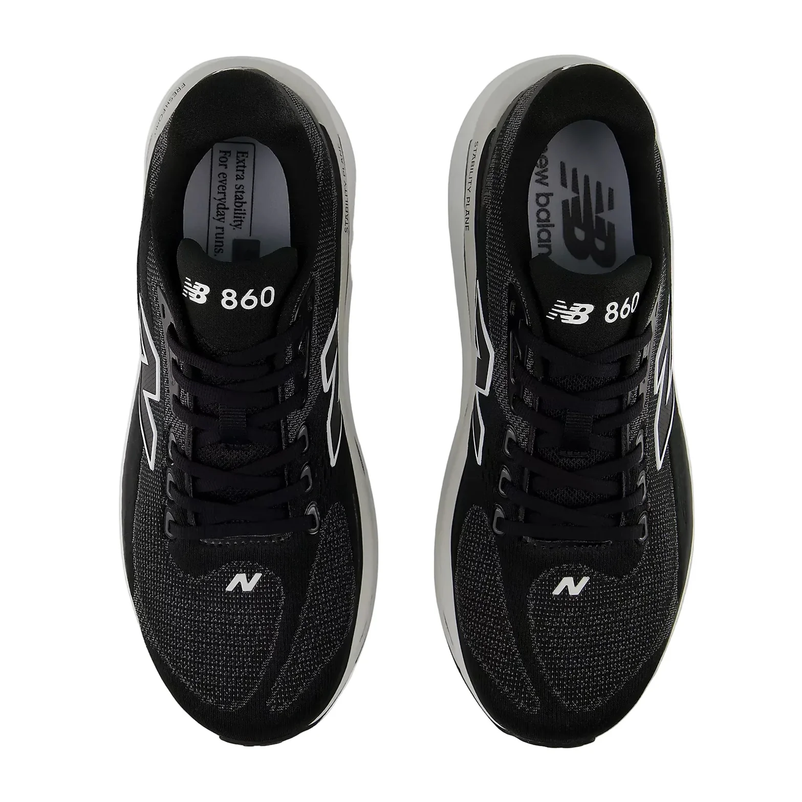 Women's 860v15 Running Shoes Black / White - Image 3