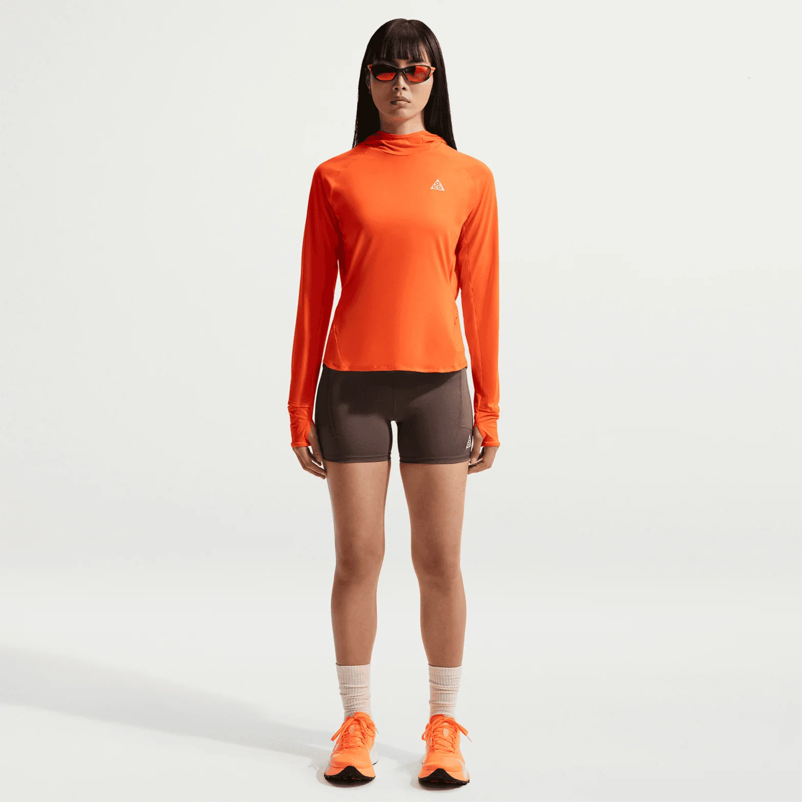 Women's ACG High-Waisted 4 Inch Short Tights Ironstone / Cave Stone / Summit White - Image 5