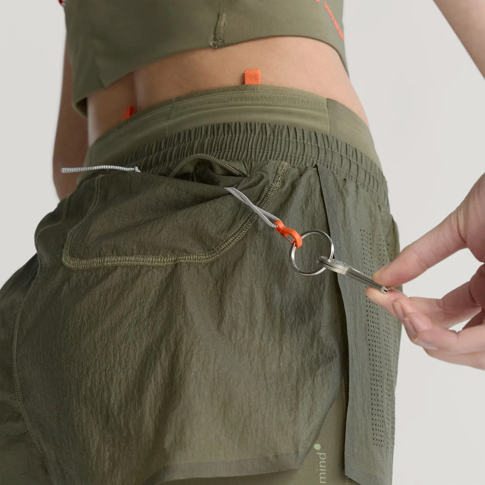 Women's Adi365 H.Koumori Running 2 in 1 Shorts Olive Strata - Image 4