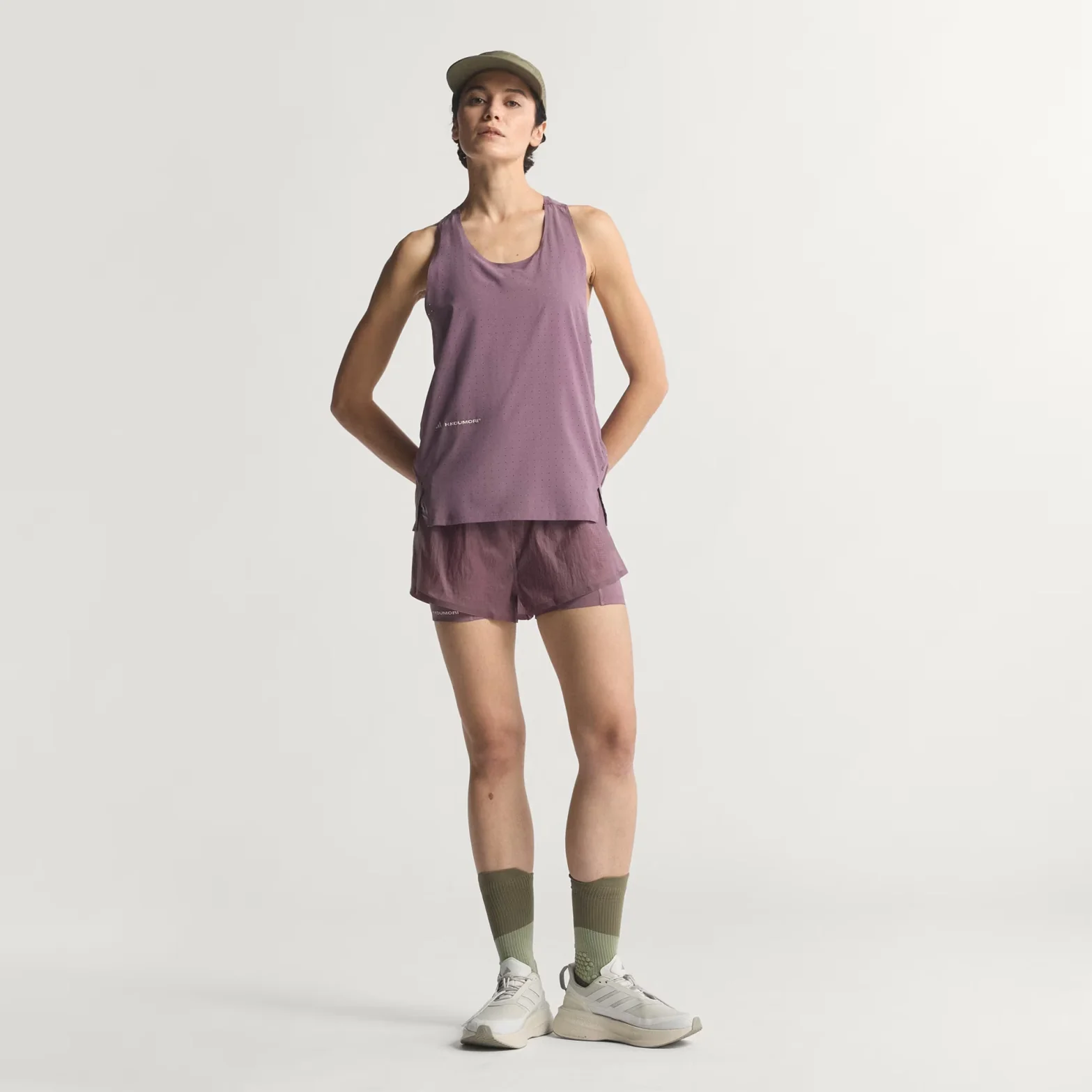 Women's Adi365 H.Koumori Running Tank Shadow Fig - Image 5