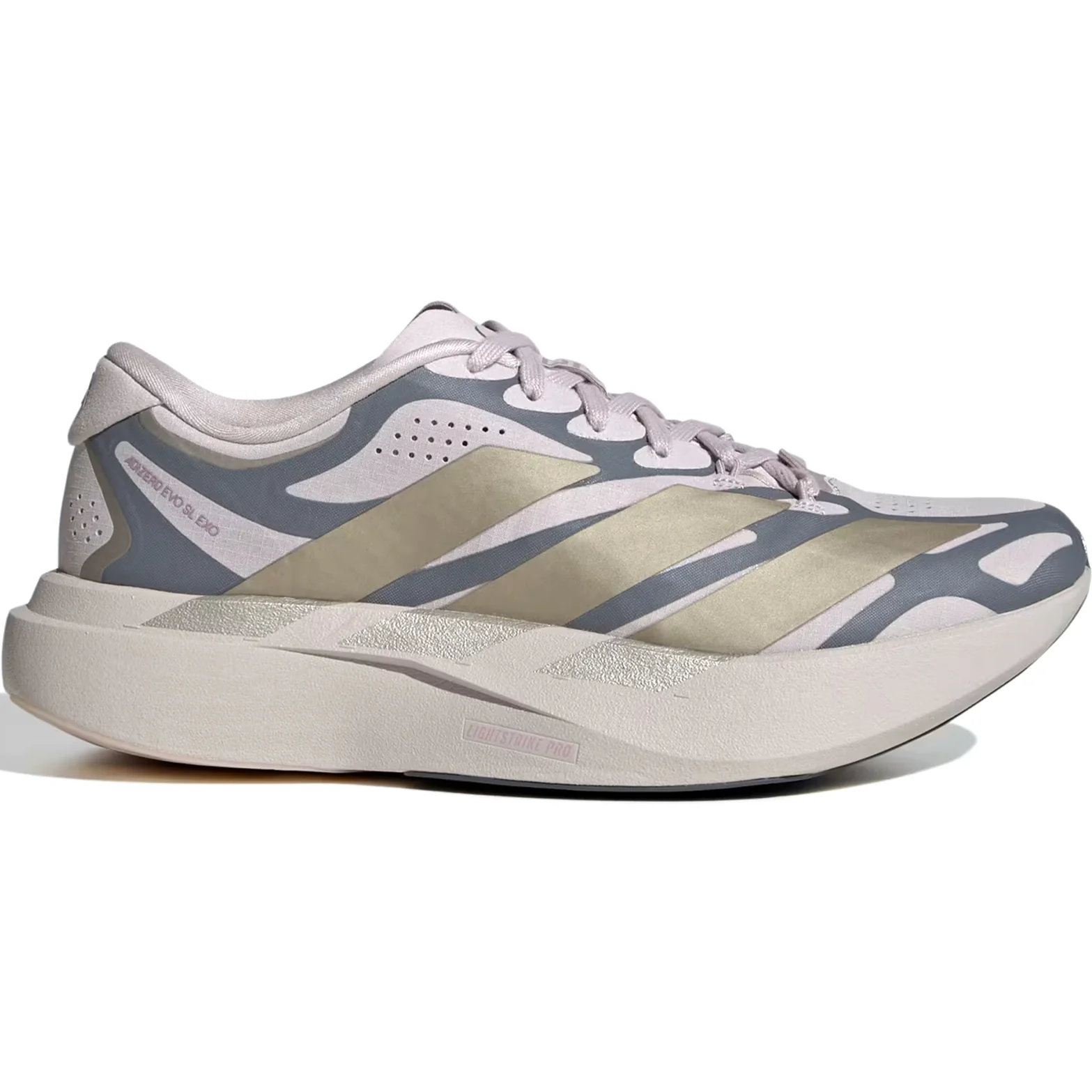 Women's Adizero EVO SL EXO Running Shoes Ice Purple / Cyber Metallic / Onix