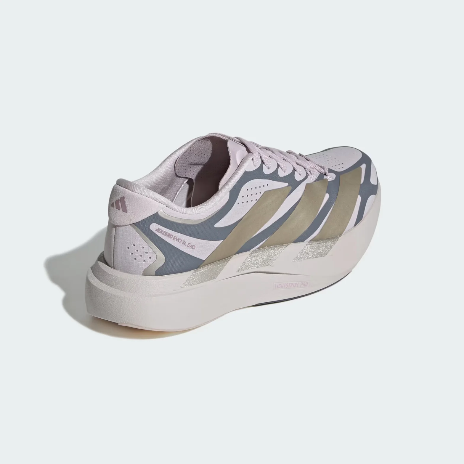 Women's Adizero EVO SL EXO Running Shoes Ice Purple / Cyber Metallic / Onix - Image 5