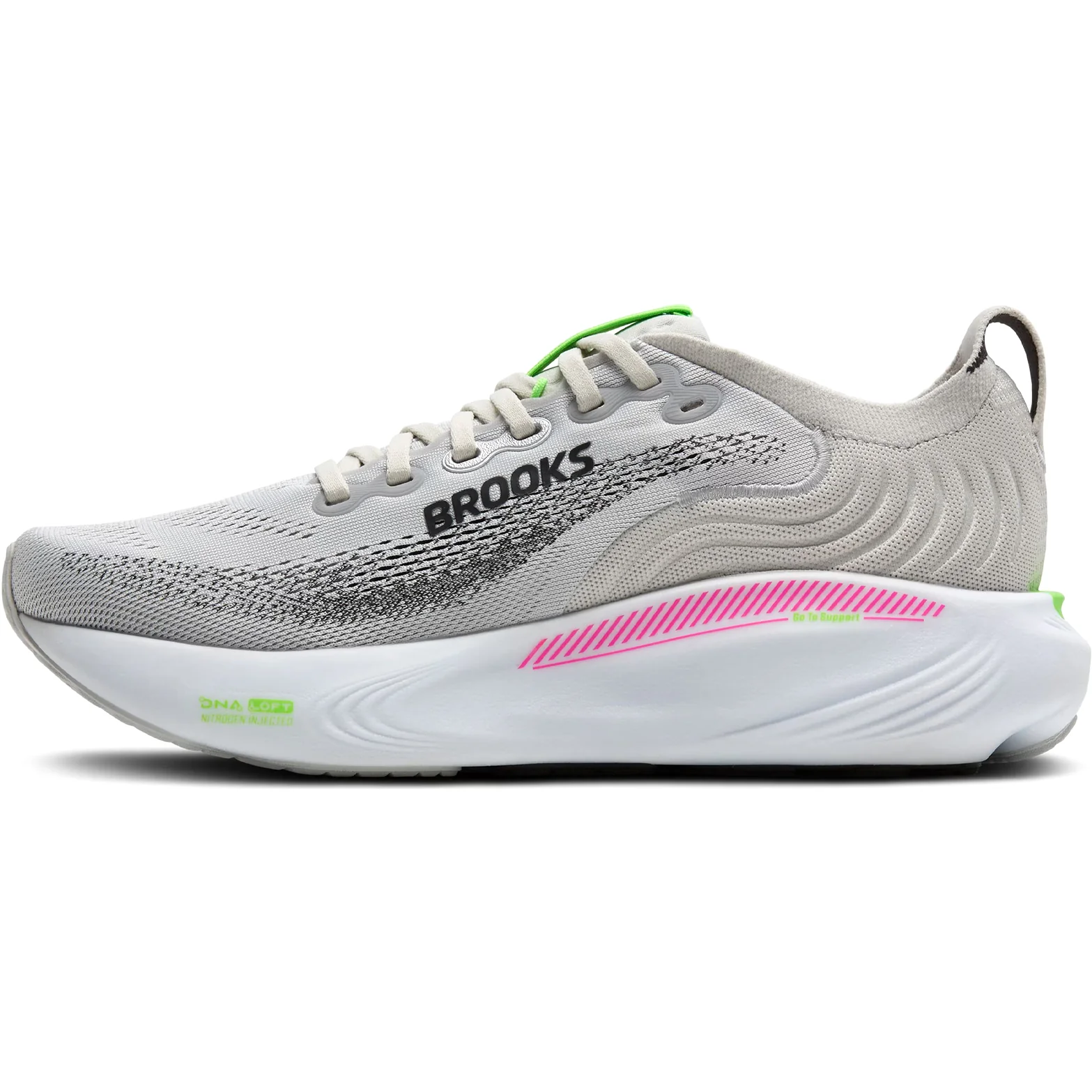 Women's Adrenaline GTS 25 Running Shoes Oyster / Pink / Green - Image 2