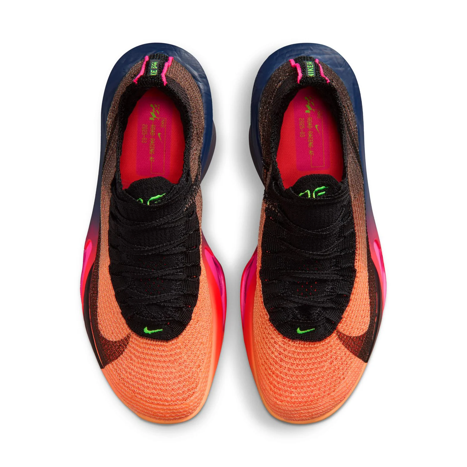 Women's Alphafly 3 GLAM Running Shoes Orange Pulse / Purple Dynasty / Electric Green / Black - Image 3