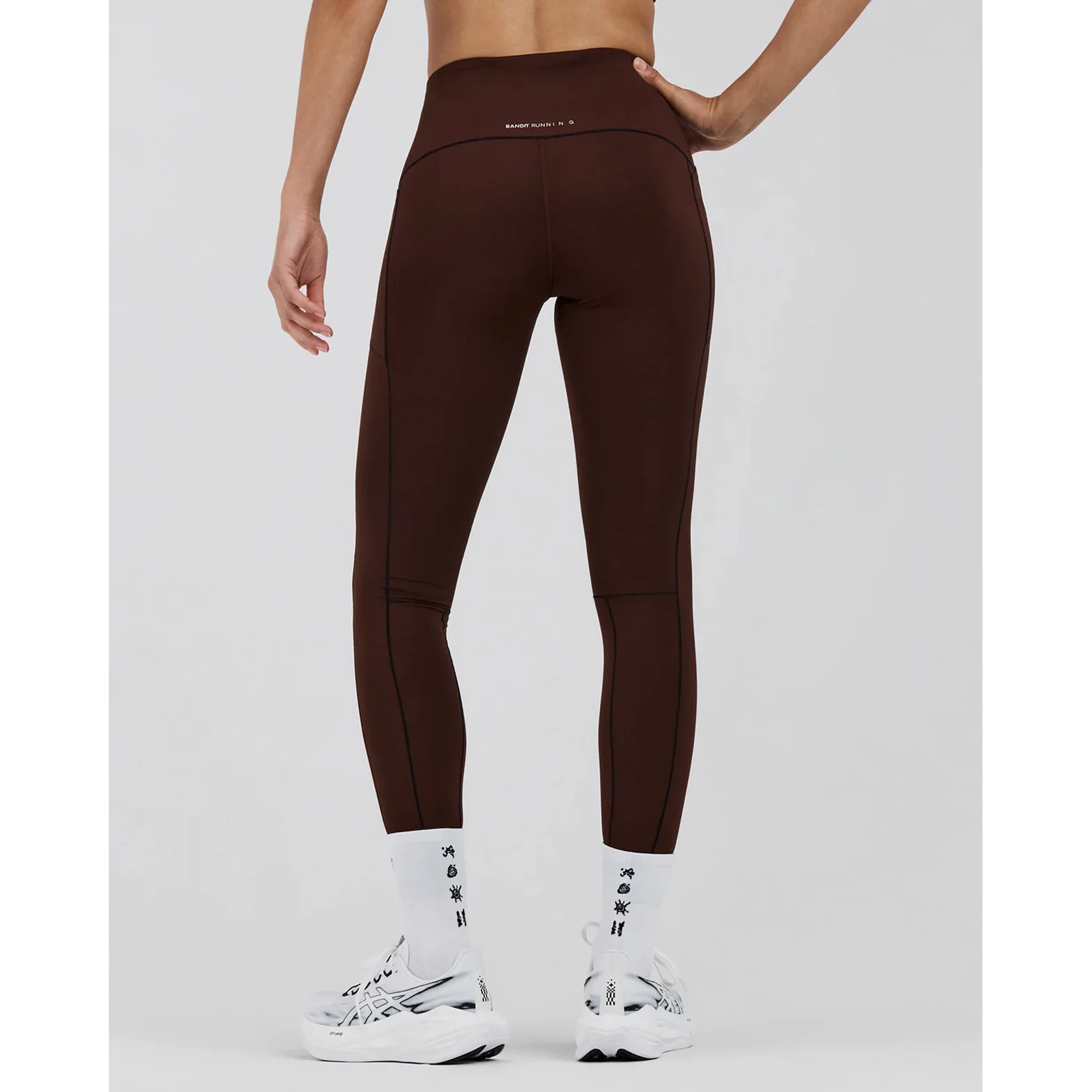 Women's Stamina-V High Waist Leggings Cacao - Image 3