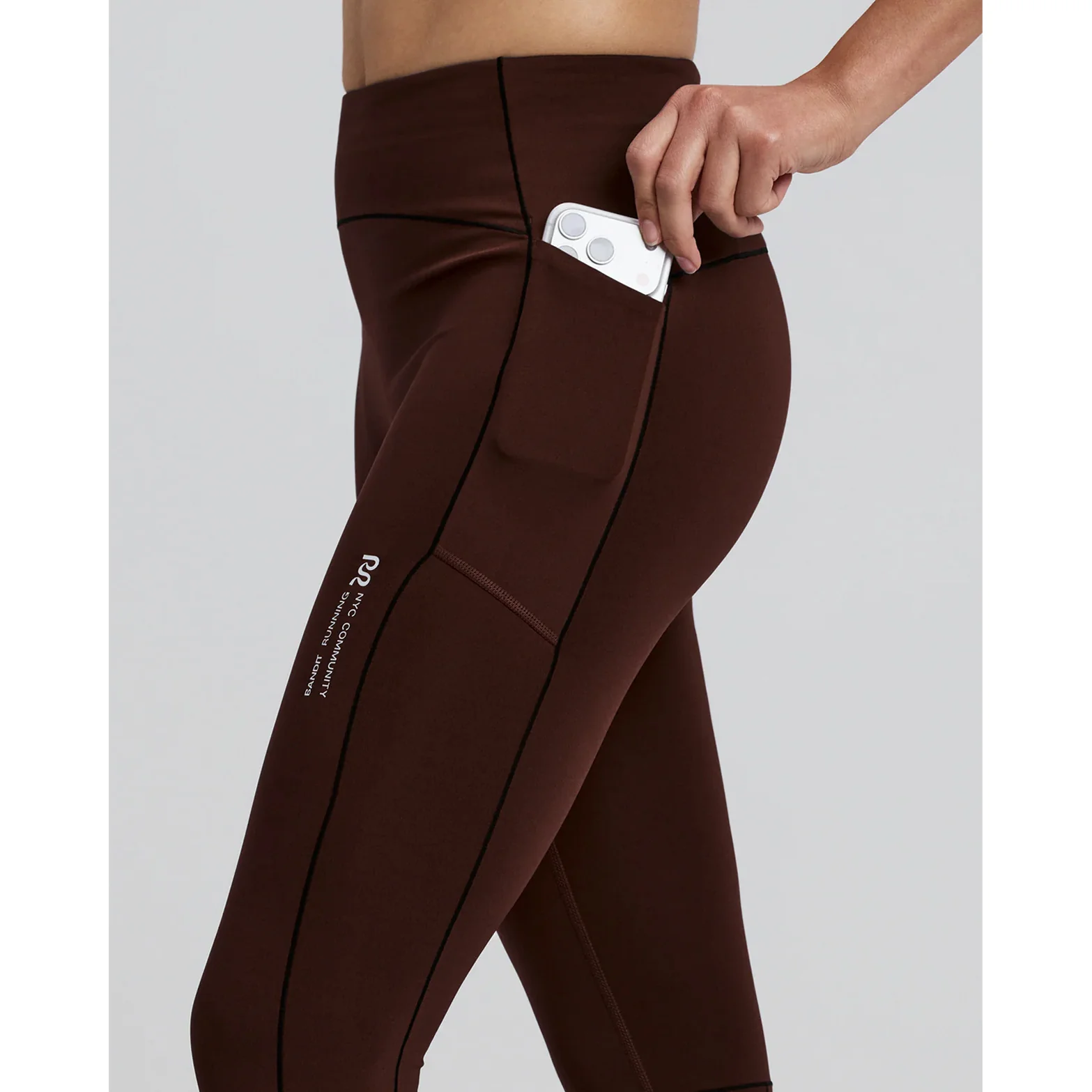 Women's Stamina-V High Waist Leggings Cacao - Image 4