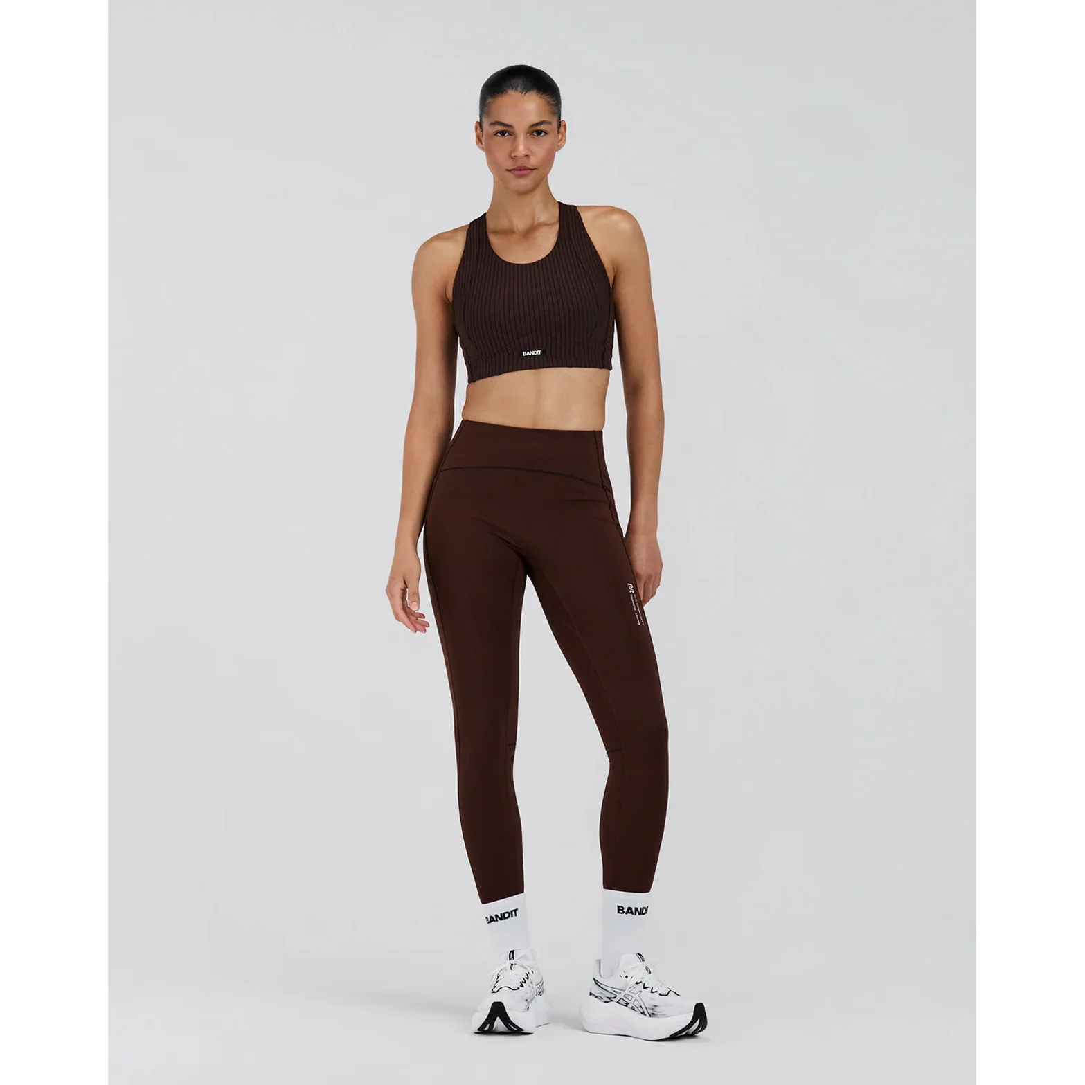 Women's Stamina-V High Waist Leggings Cacao - Image 6