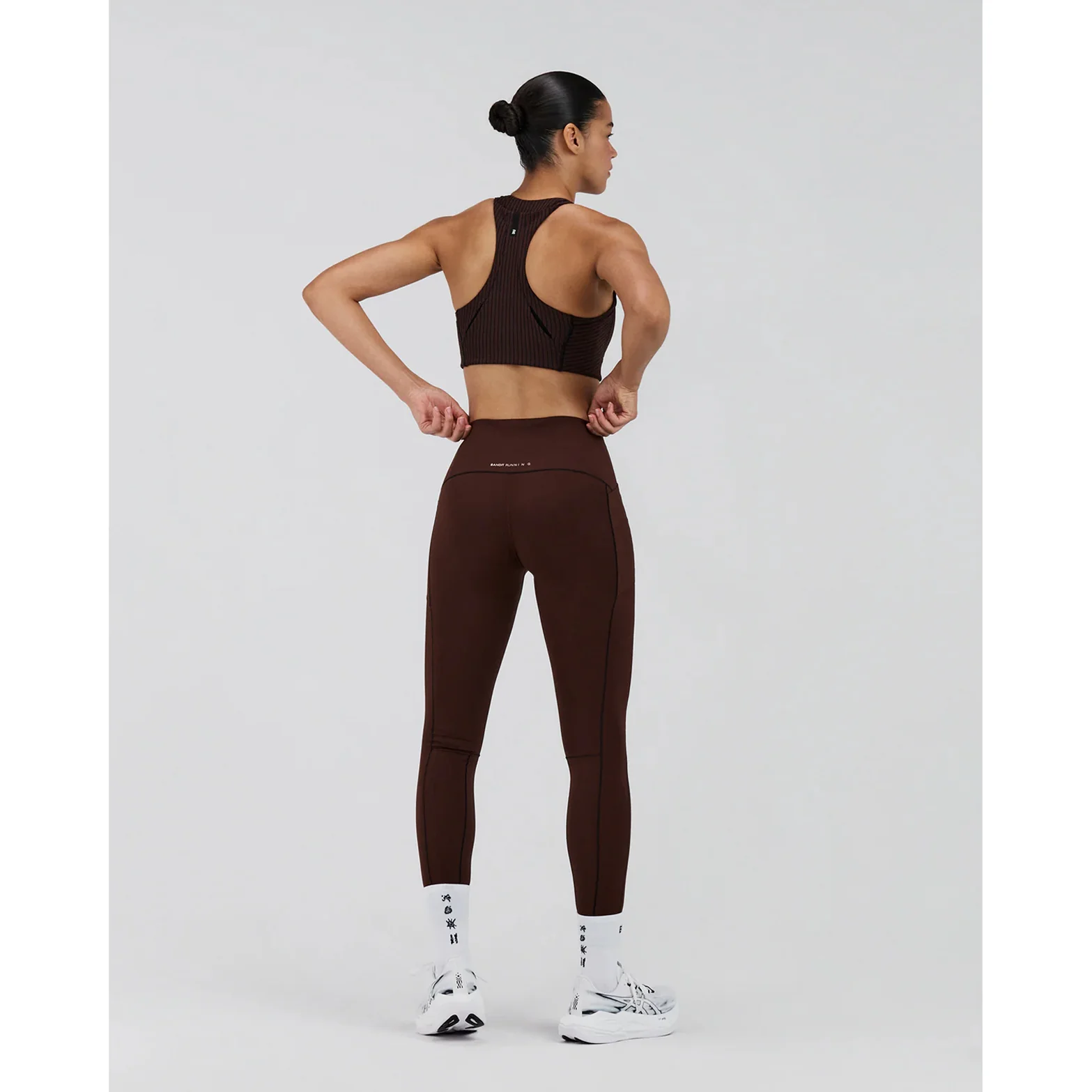 Women's Stamina-V High Waist Leggings Cacao - Image 7