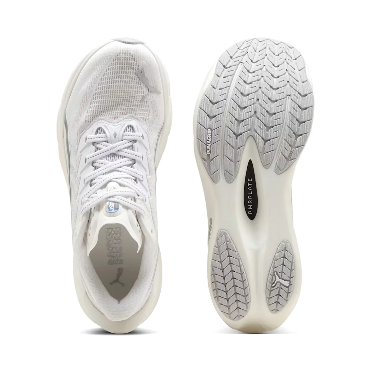 Women's Deviate NITRO 4 Running Shoes Puma White / Feather Grey - Image 3