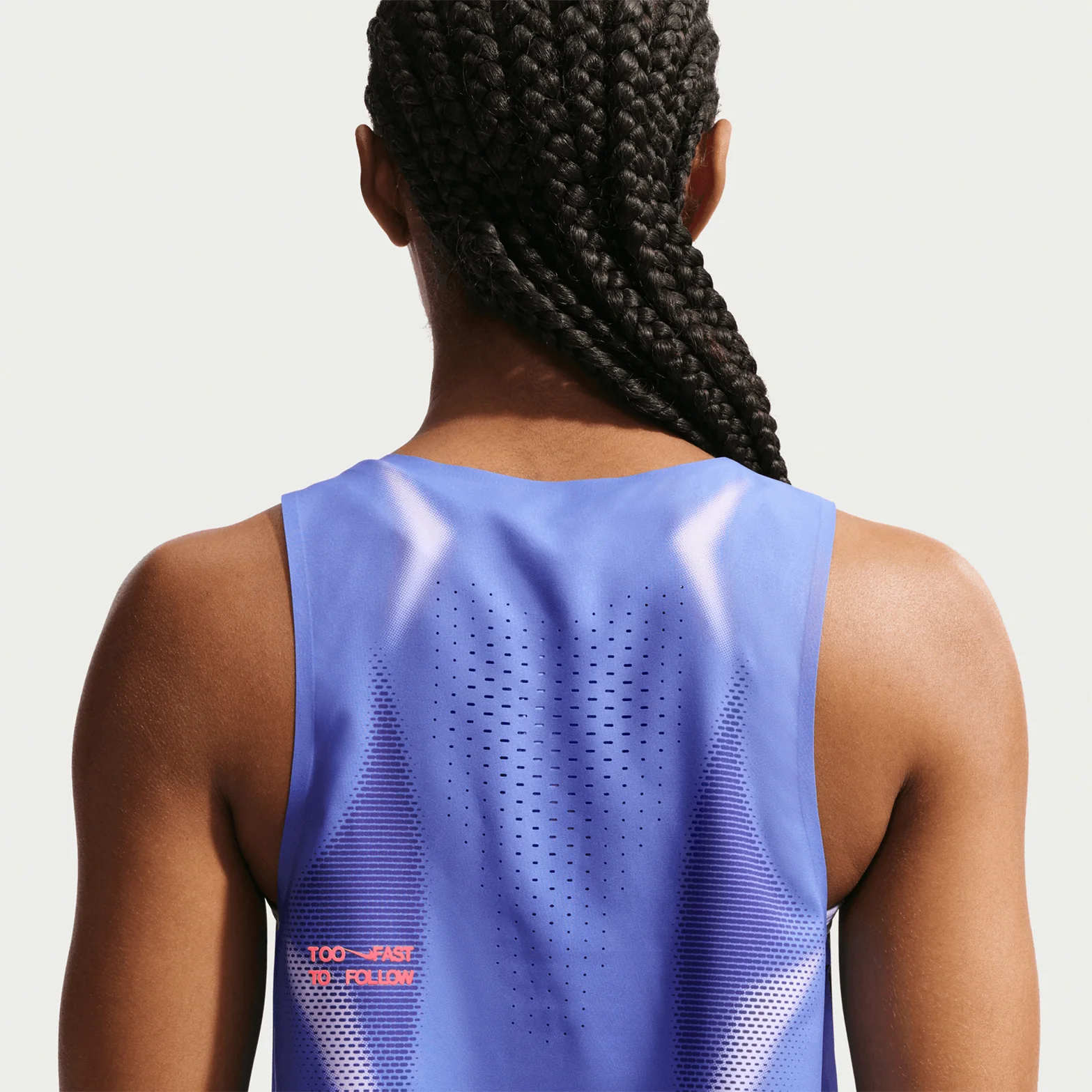 Women's Dri-FIT ADV Cropped Running Vest Sapphire / Hot Lava - Image 2