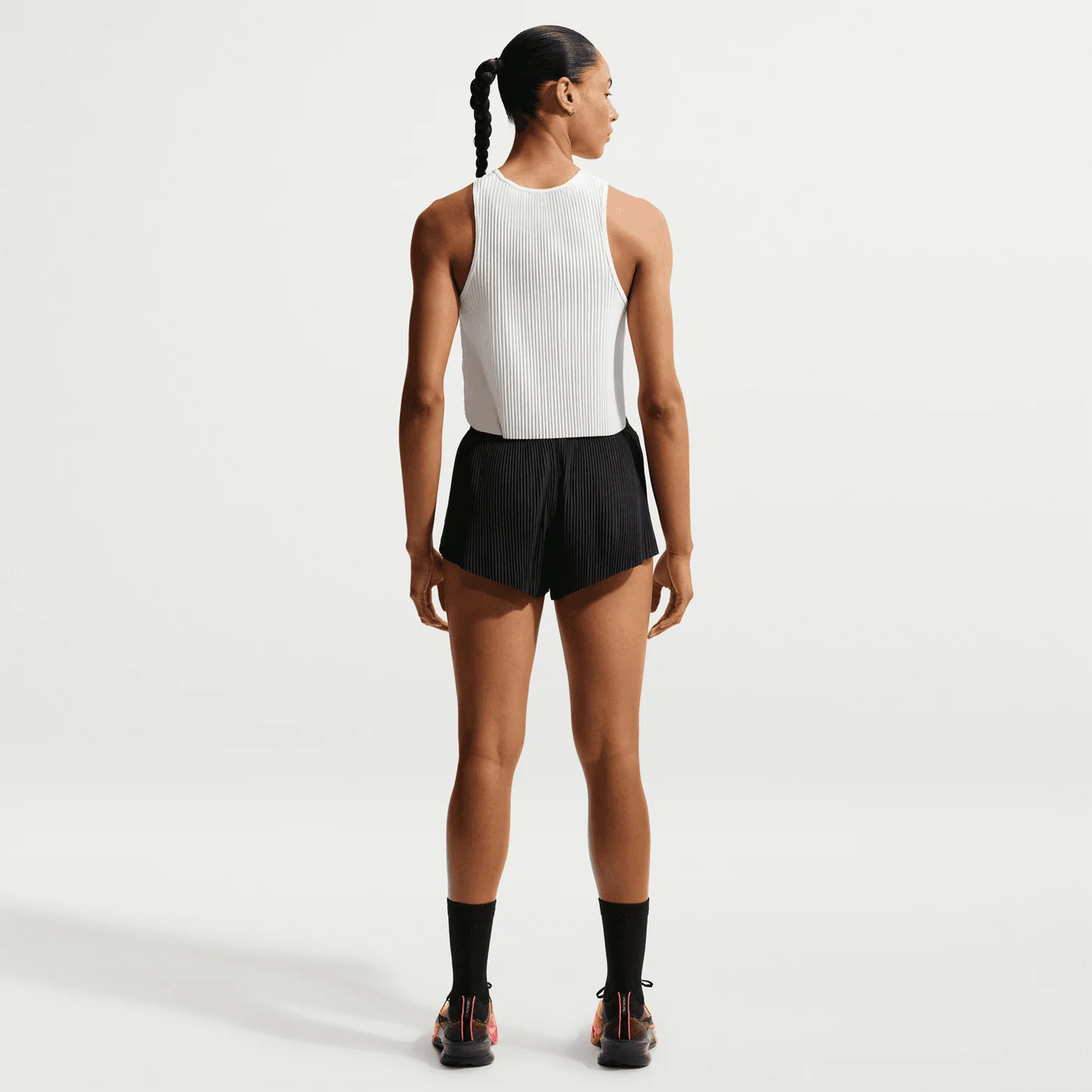 Women's Dri-FIT Aeroswift ADV Mid-Rise 3 Inch Running Shorts Black / White - Image 6