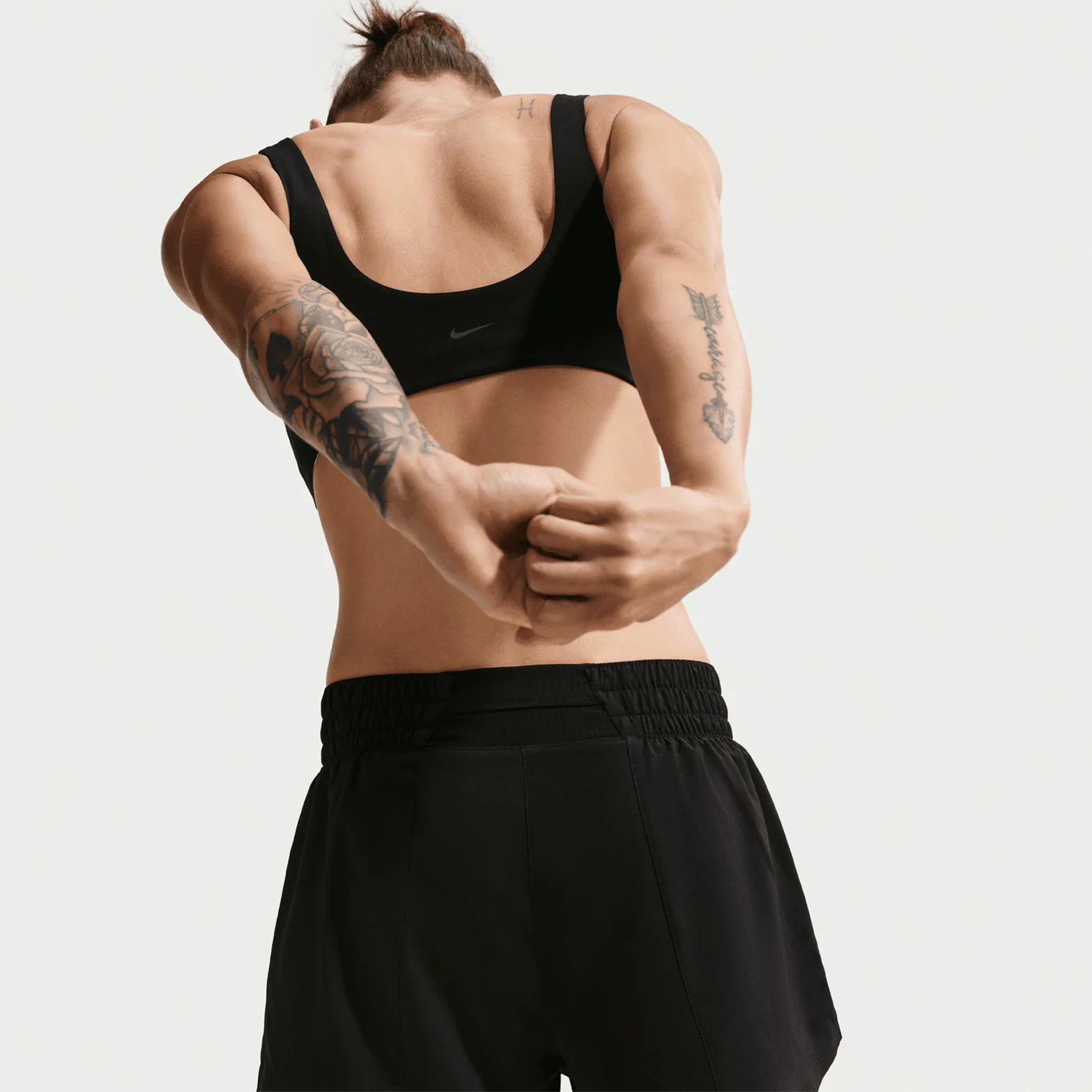 Women's Dri-FIT High-Waisted 3 Inch 2 in 1 Shorts Black / White - Image 2
