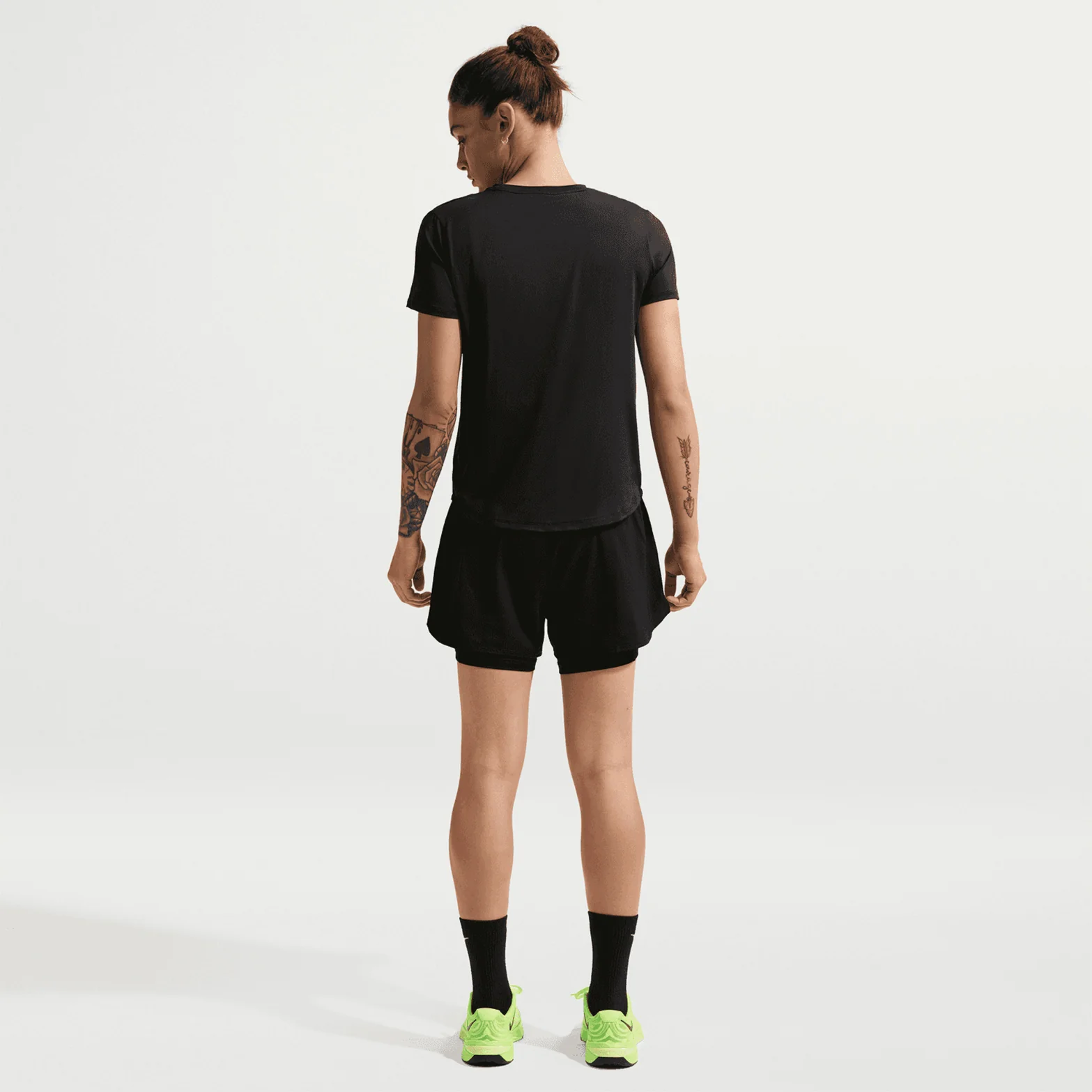 Women's Dri-FIT High-Waisted 3 Inch 2 in 1 Shorts Black / White - Image 5