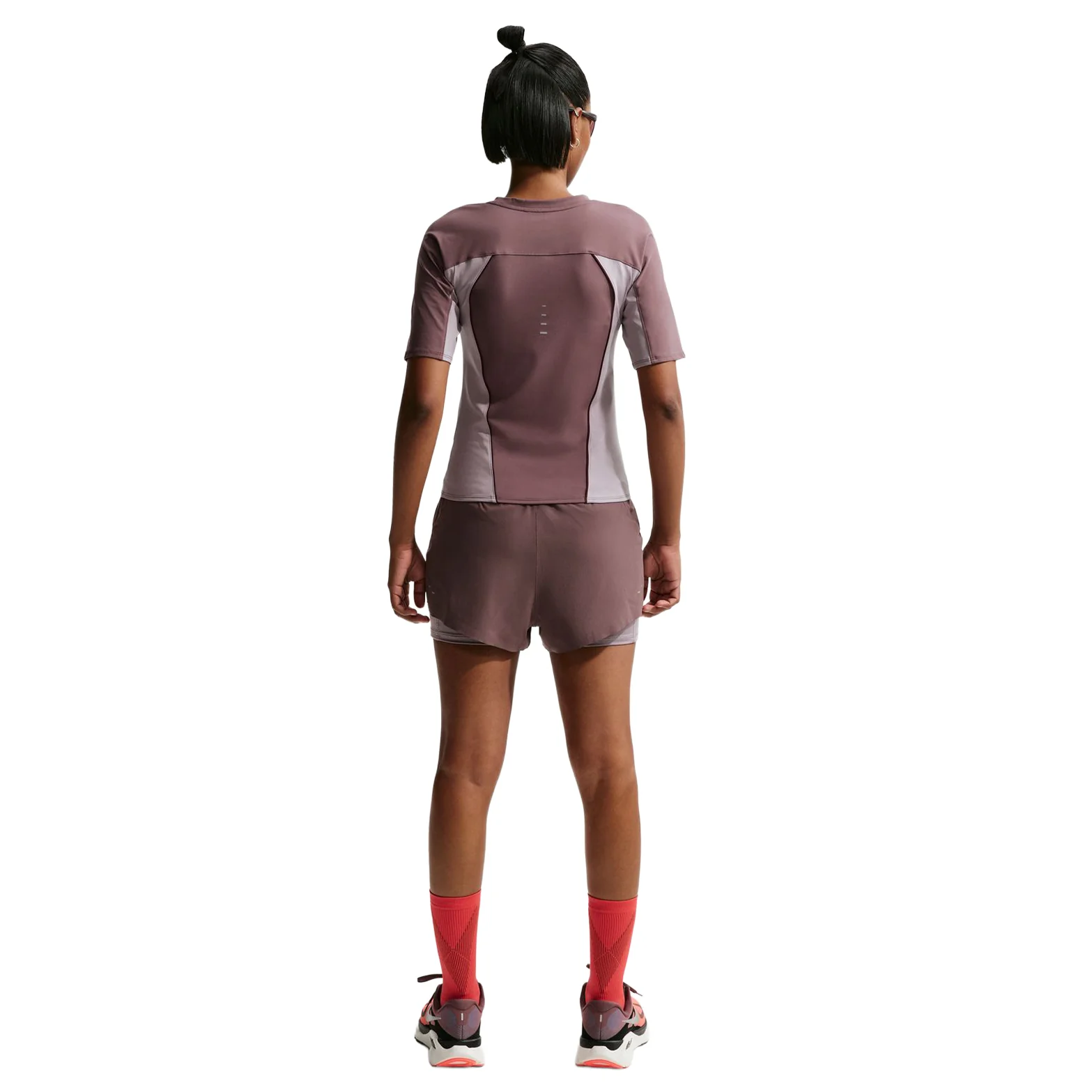 Women's Dri-FIT Mid Rise 2 in 1 Shorts Tattoo / Light Violet Ore - Image 5