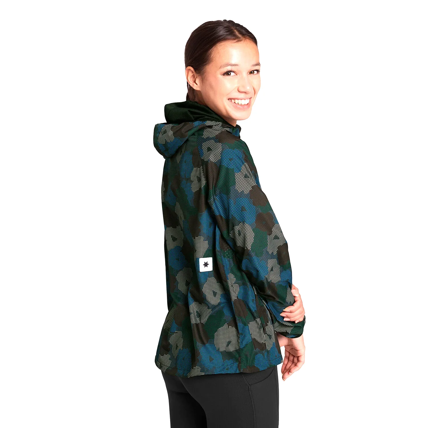 Women's Flower Pace Jacket Blue AOP - Image 2