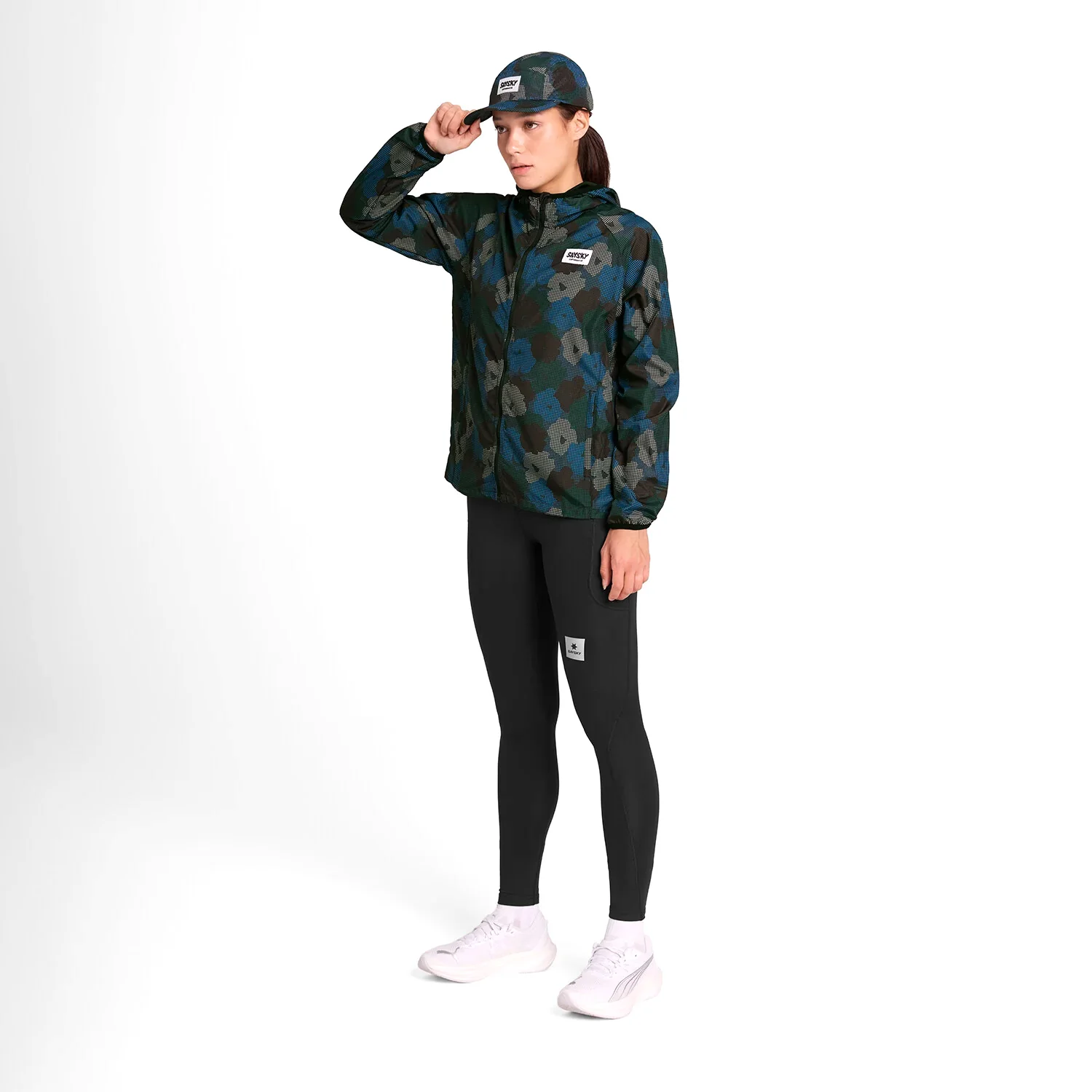 Women's Flower Pace Jacket Blue AOP - Image 3