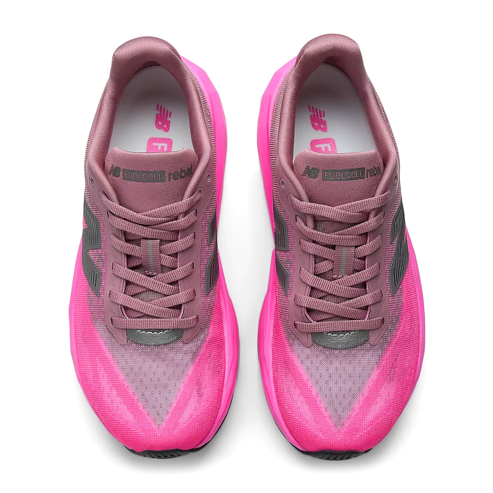 Women's FuelCell Rebel v5 Running Shoes Pink Heat / Rosewood - Image 3
