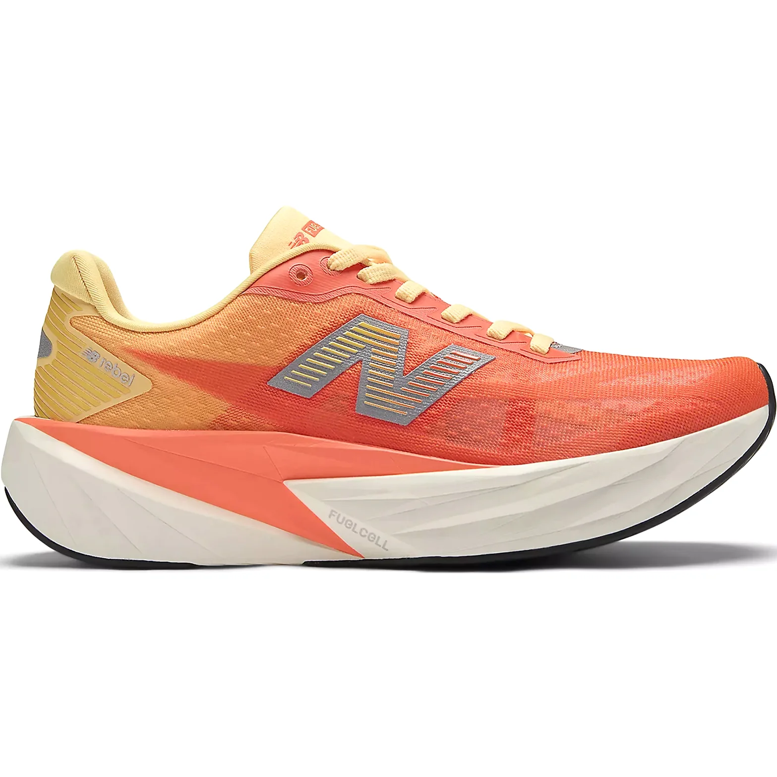 Women's FuelCell Rebel v5 Running Shoes Tangerine Heat / Silver Metallic