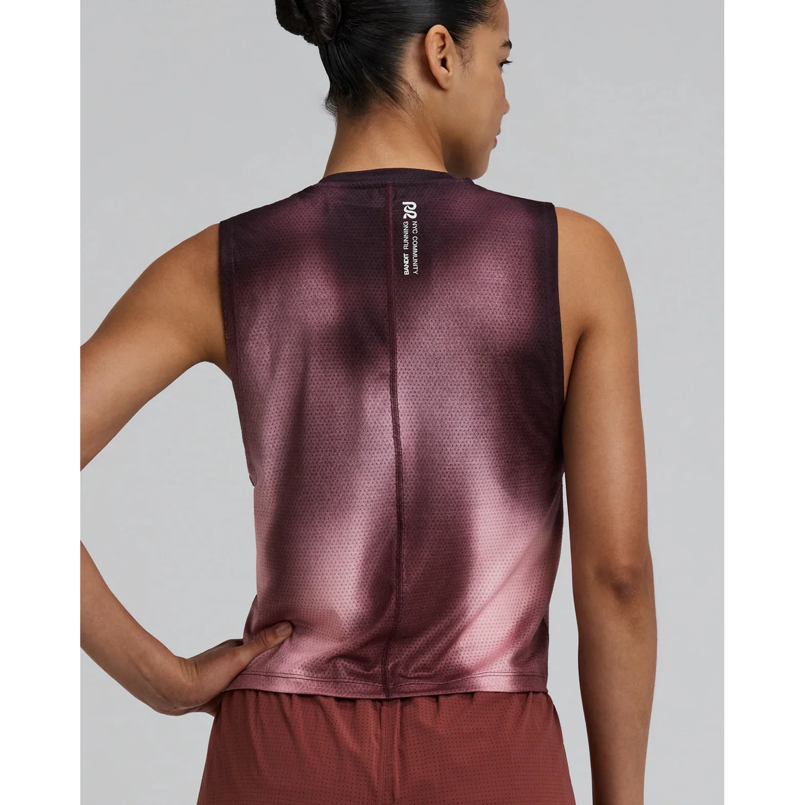 Women's Micromesh Run Tank Flow State Mahogany Multi - Image 3