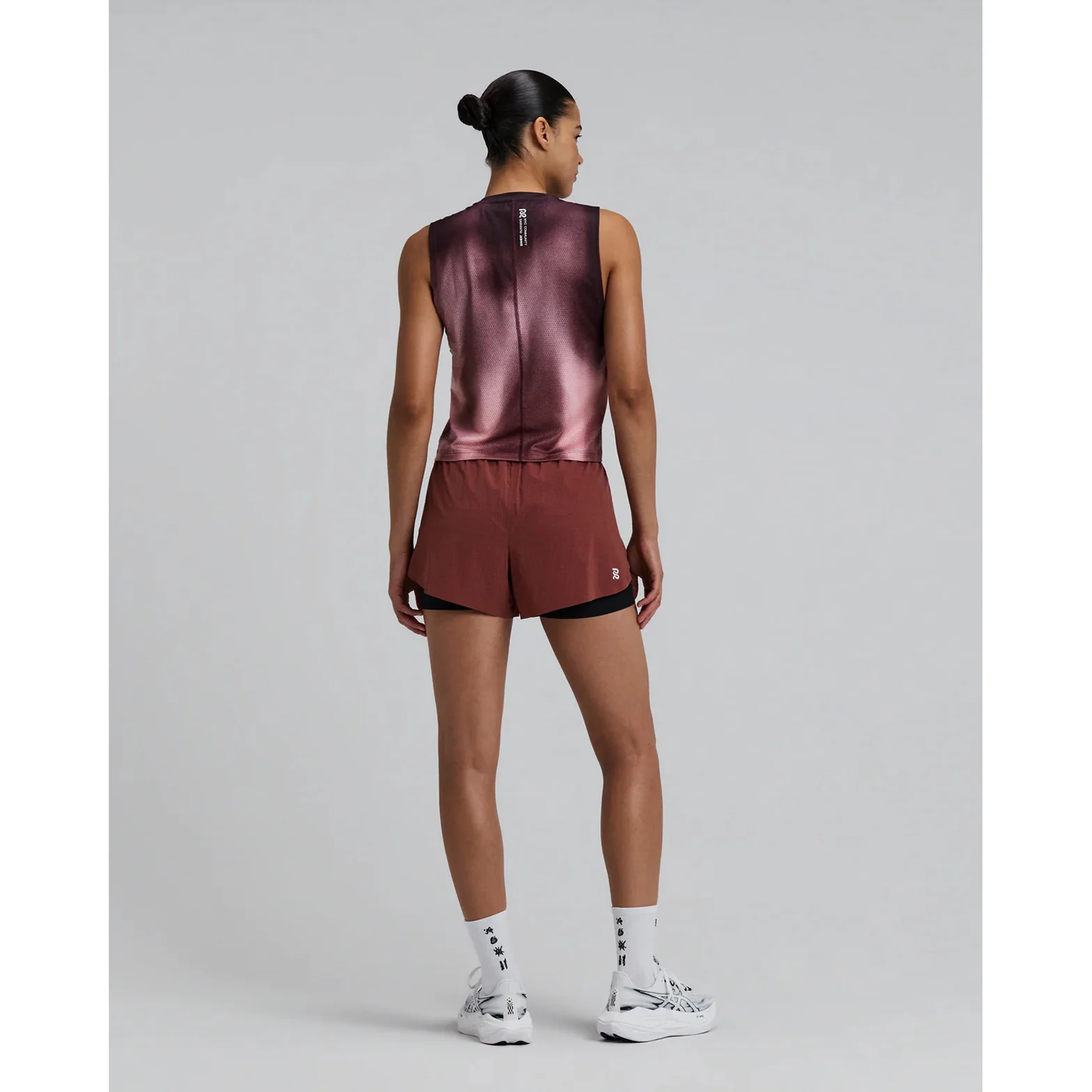 Women's Micromesh Run Tank Flow State Mahogany Multi - Image 6