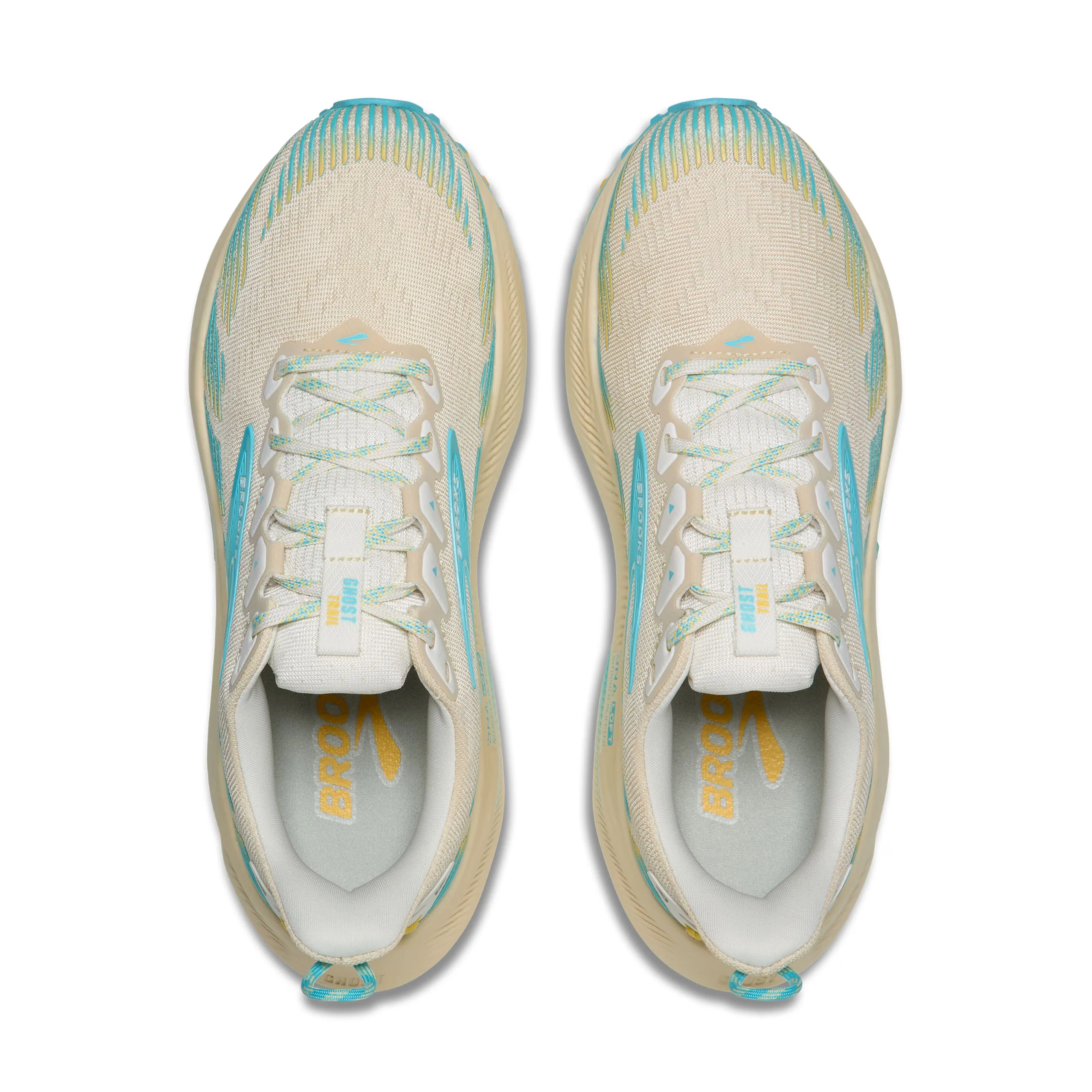 Women's Ghost Trail Running Shoes Sand / Star White / Golden Hour - Image 4