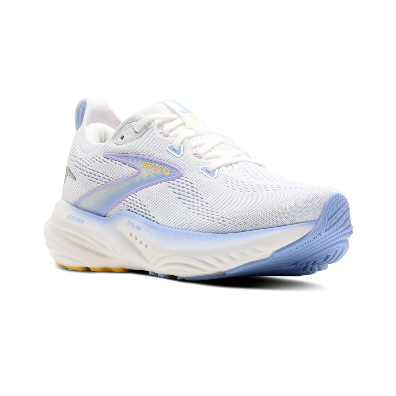 Women's Glycerin 22 Running Shoes White / Blue Heron / Apricot - Image 6