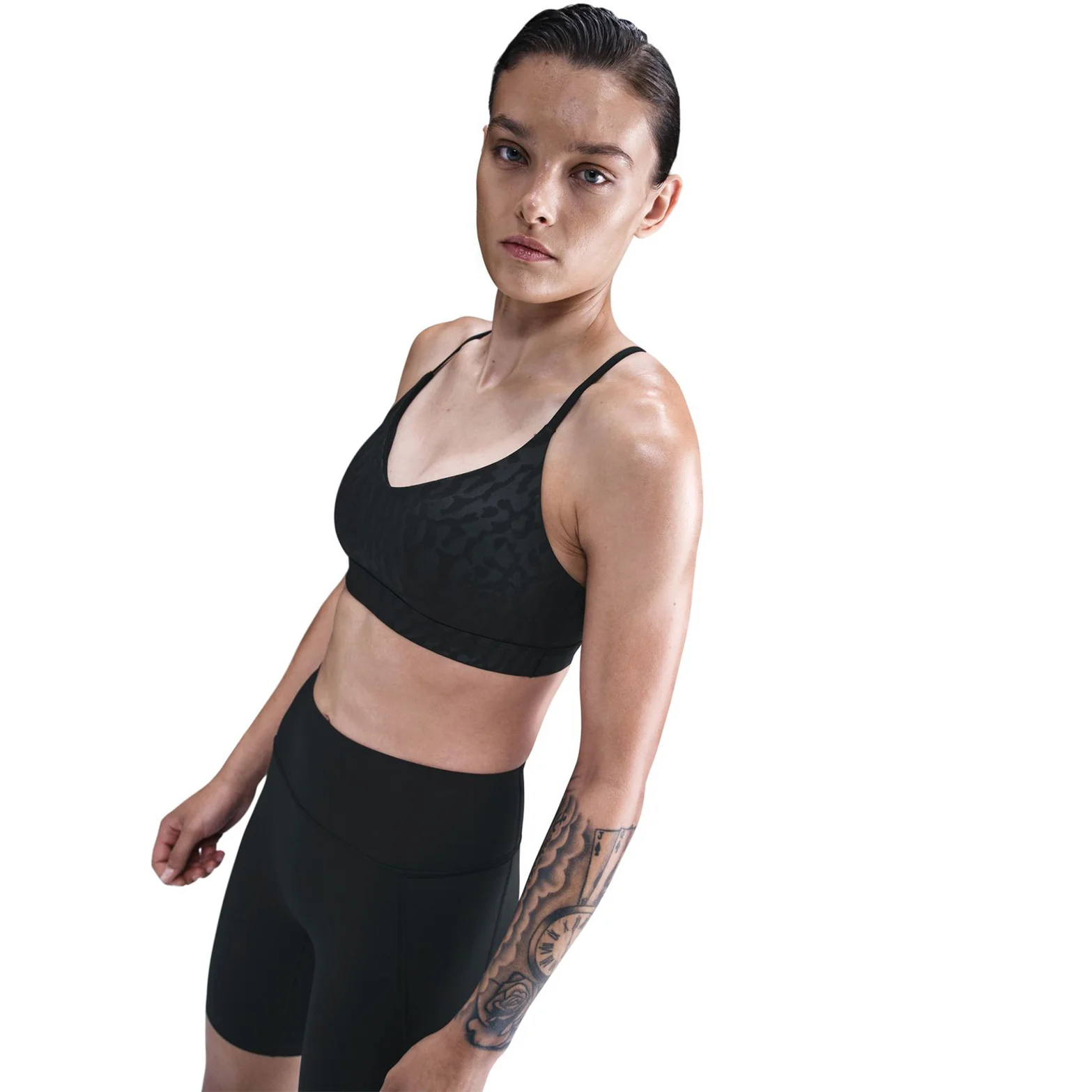 Women's Indy Light-Support Sports Bra Black / Anthracite / Dark Smoke Grey - Image 2