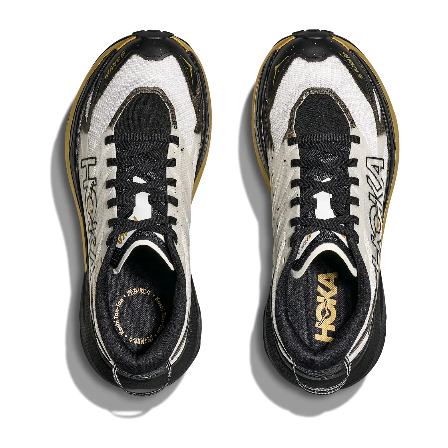 Women's Mafate 5 Koshi Tan-Tan Trail Running Shoes Black / Gold - Image 3