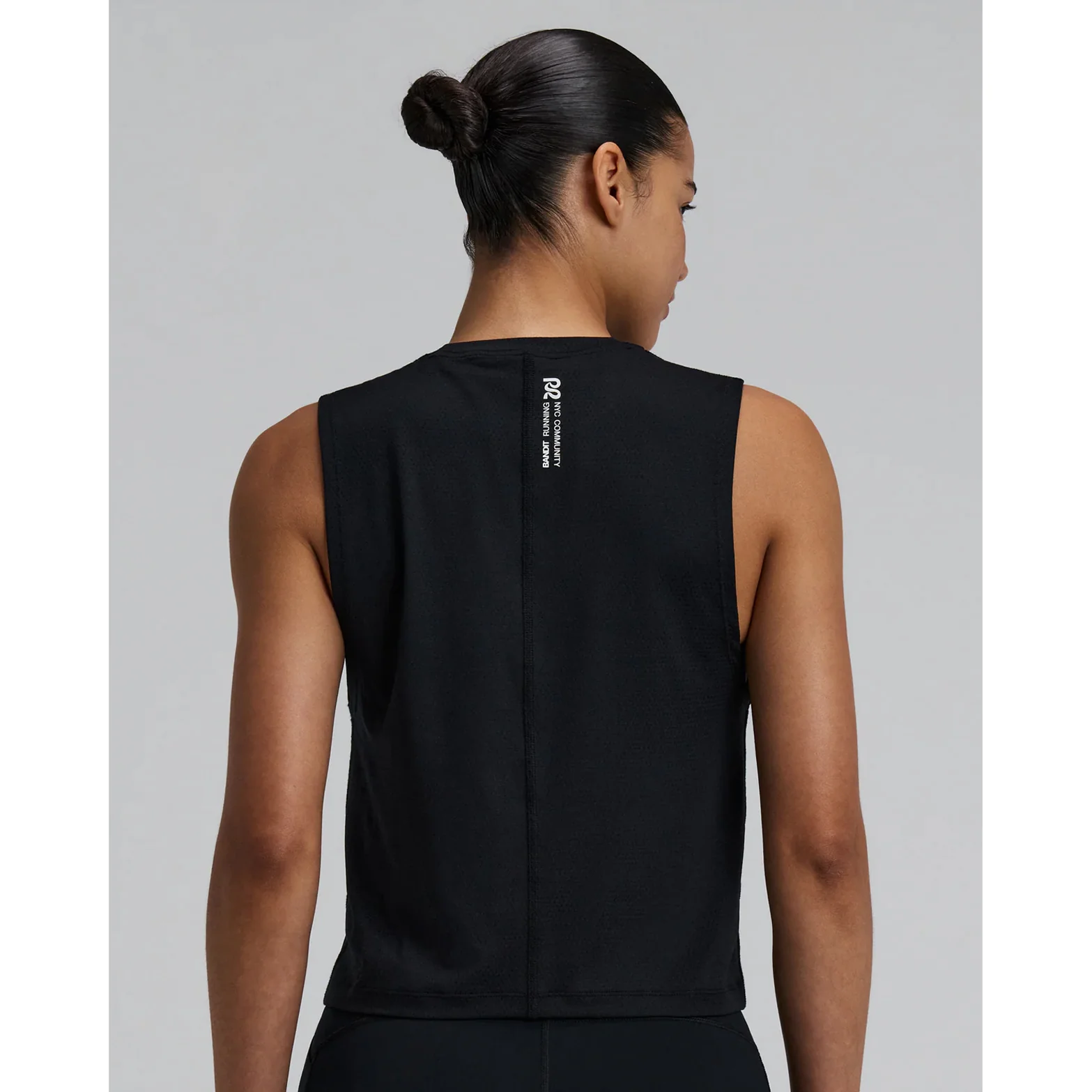 Women's Micromesh Run Tank Black - Image 3